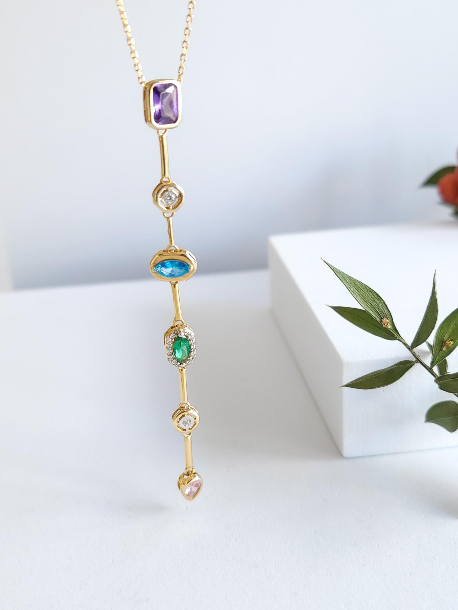 Doğal Taş Tasarım Kolye