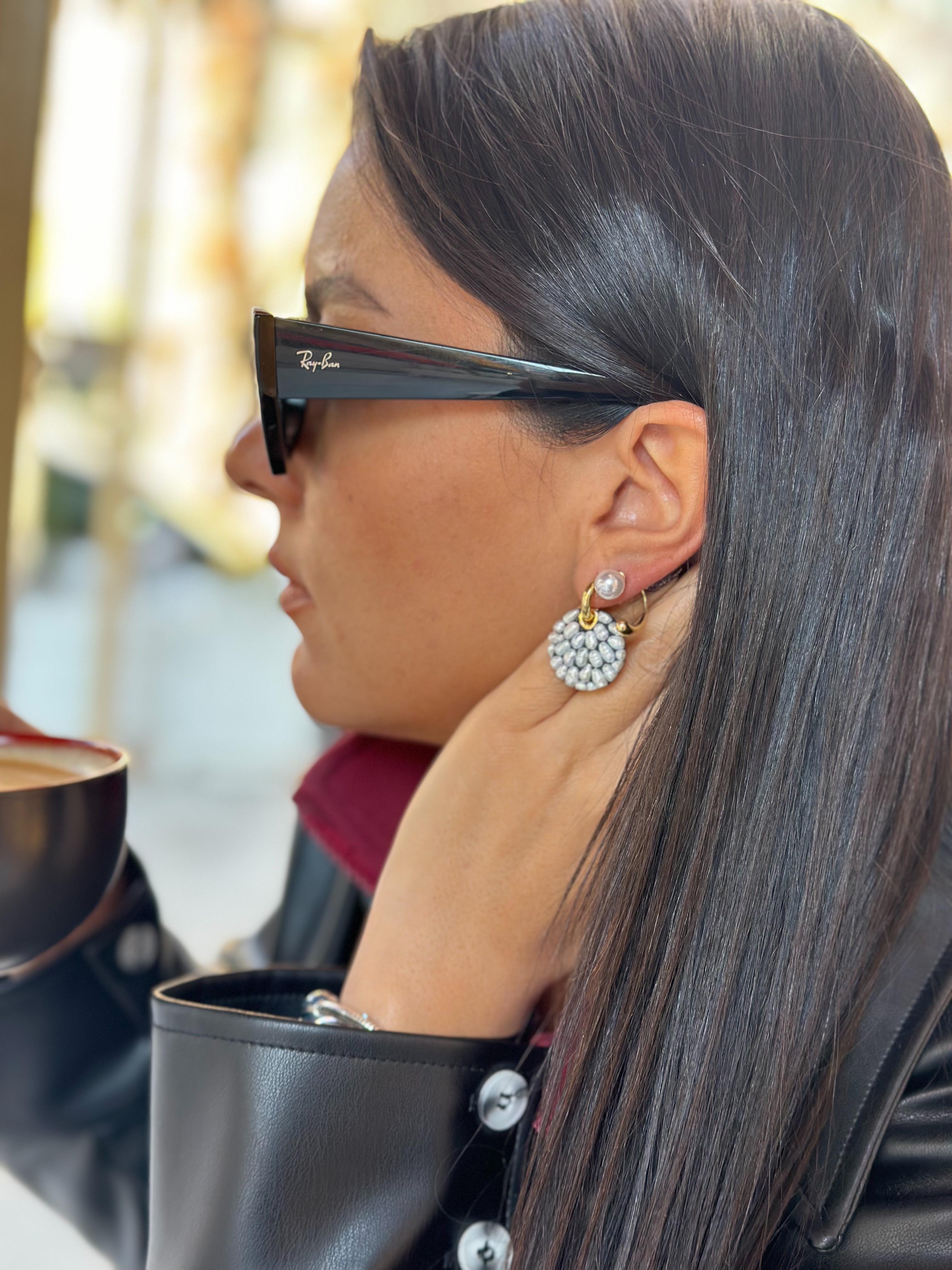 Doğal Taş Tasarım Küpe