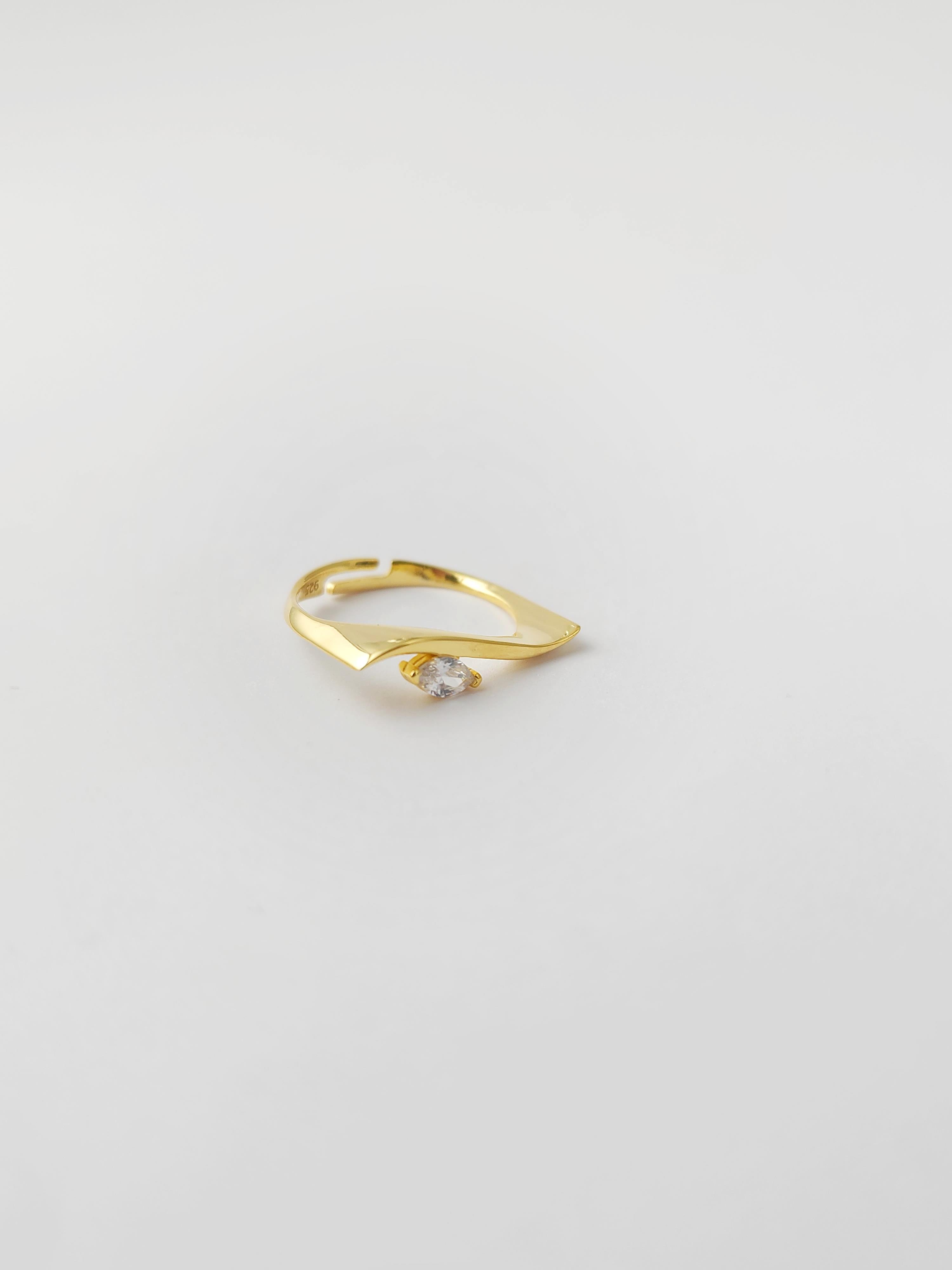 Doğal Taş Wave Yüzük