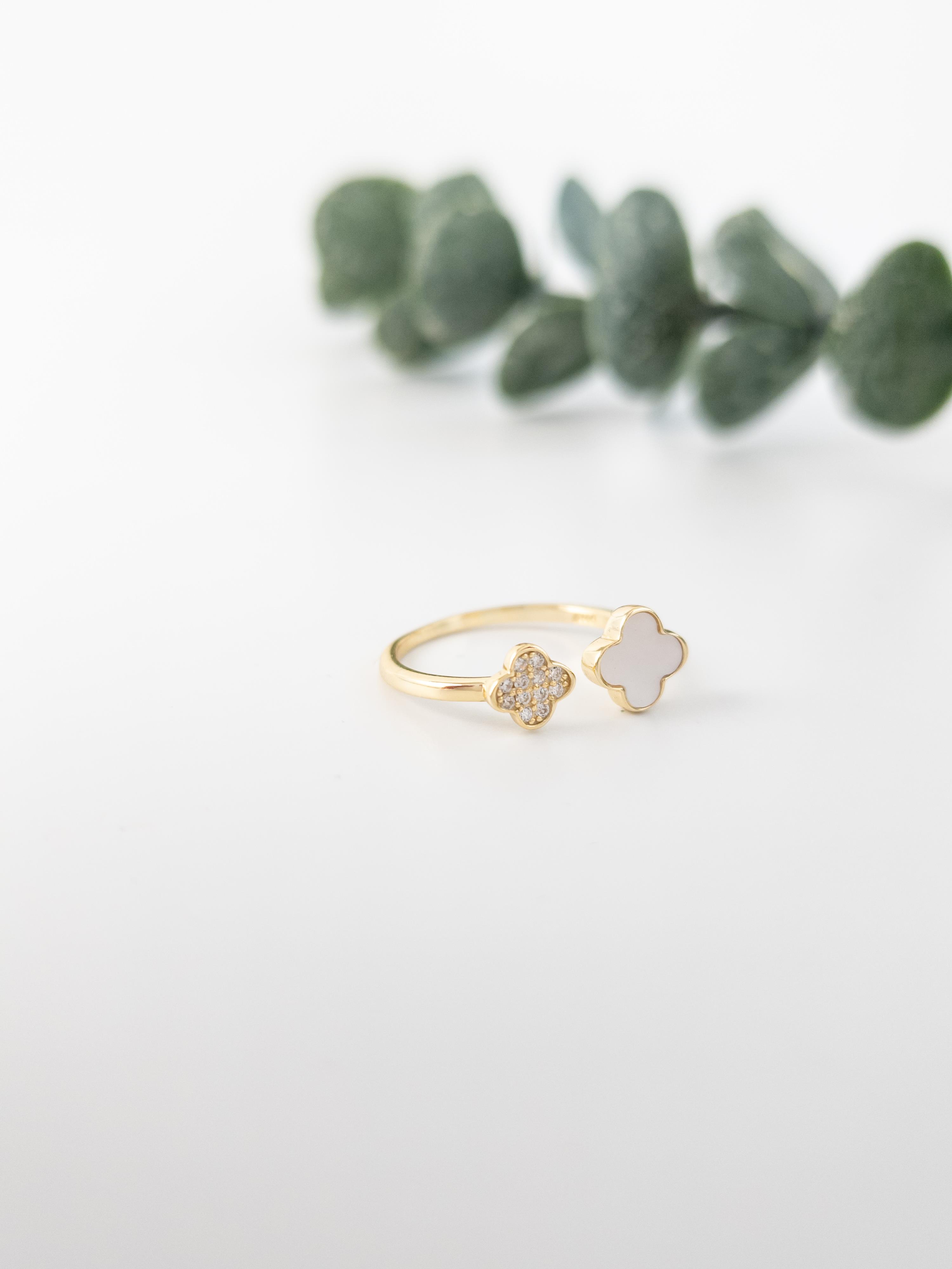 Doğal Taş Yonca Yüzük