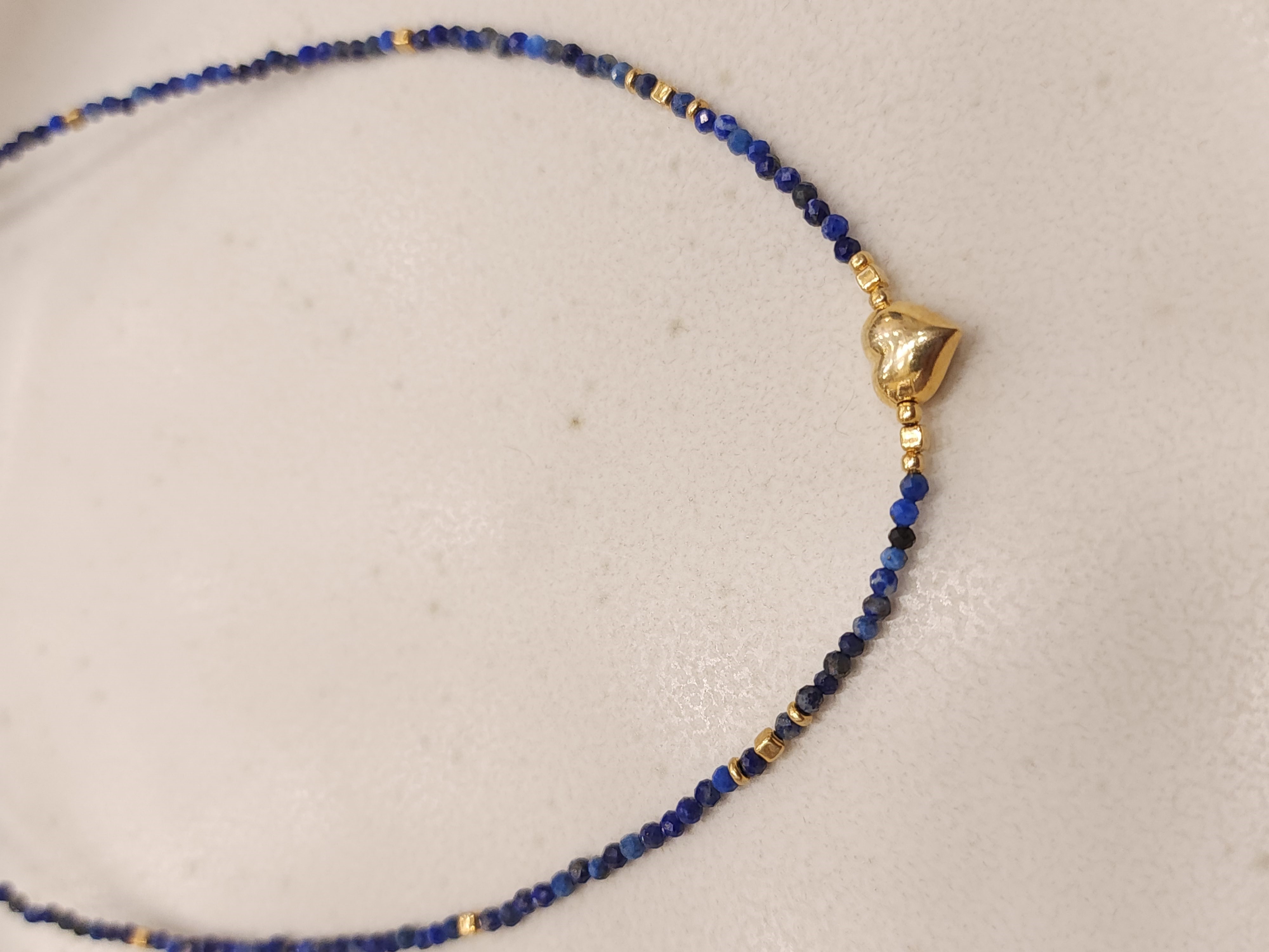Doğaltaş ( Lapis ) Kalp Kolye