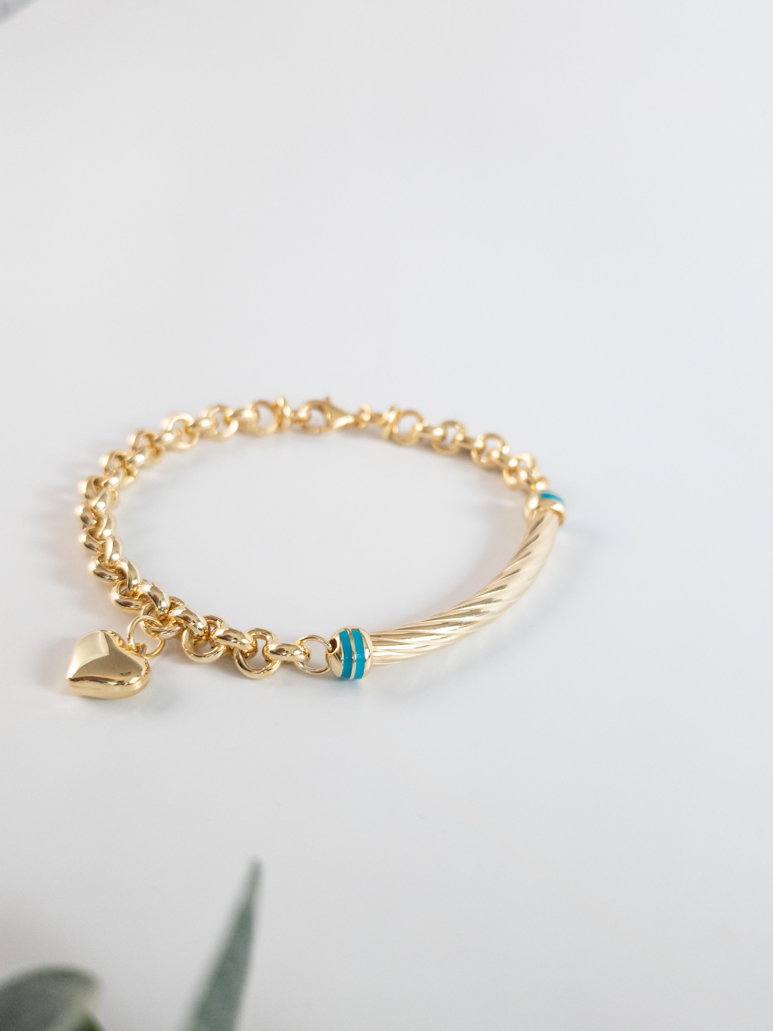 İtalyan Balon Kalp Chain Bileklik