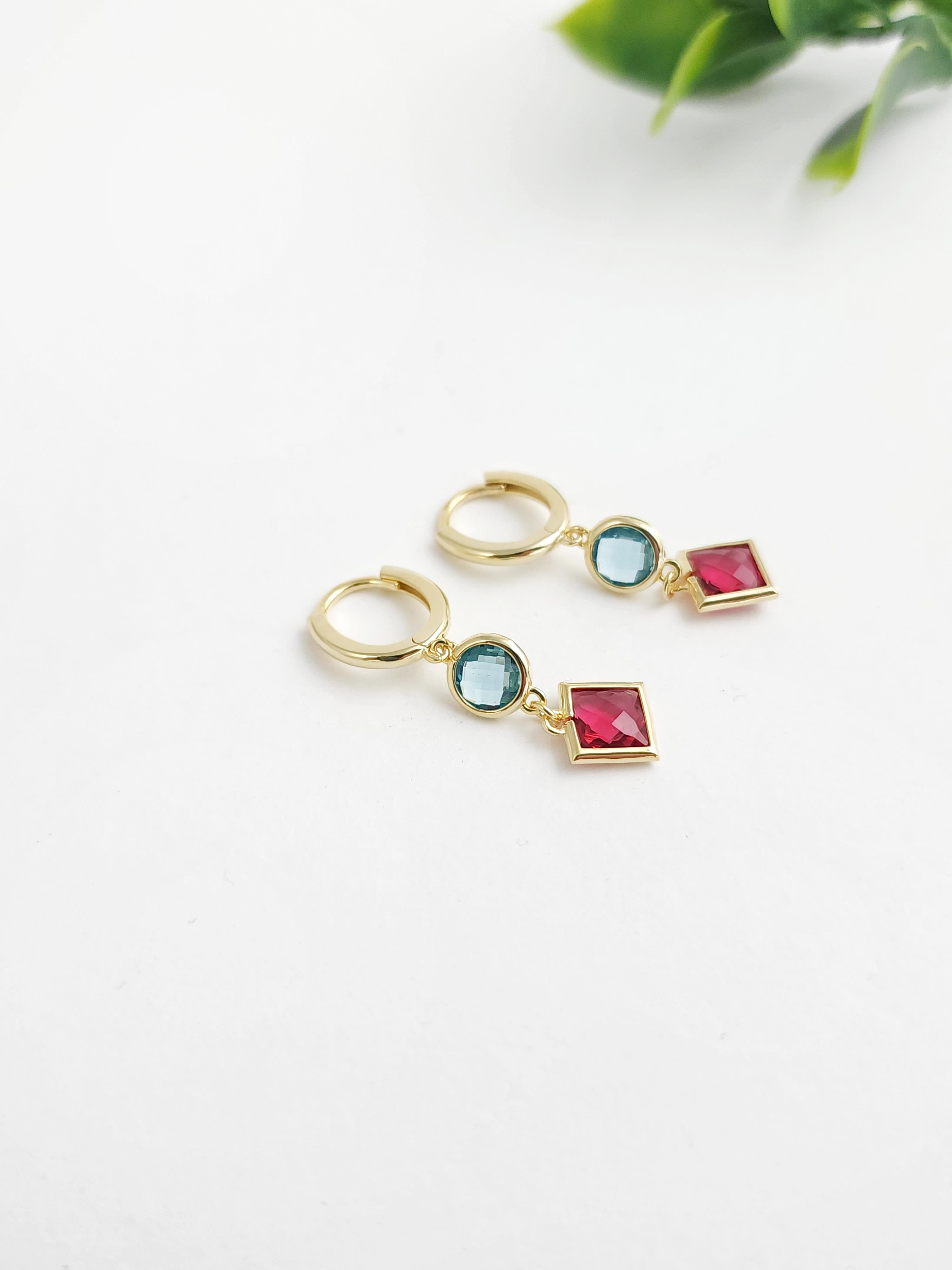 İtalyan Doğal Taş 3 Küpe