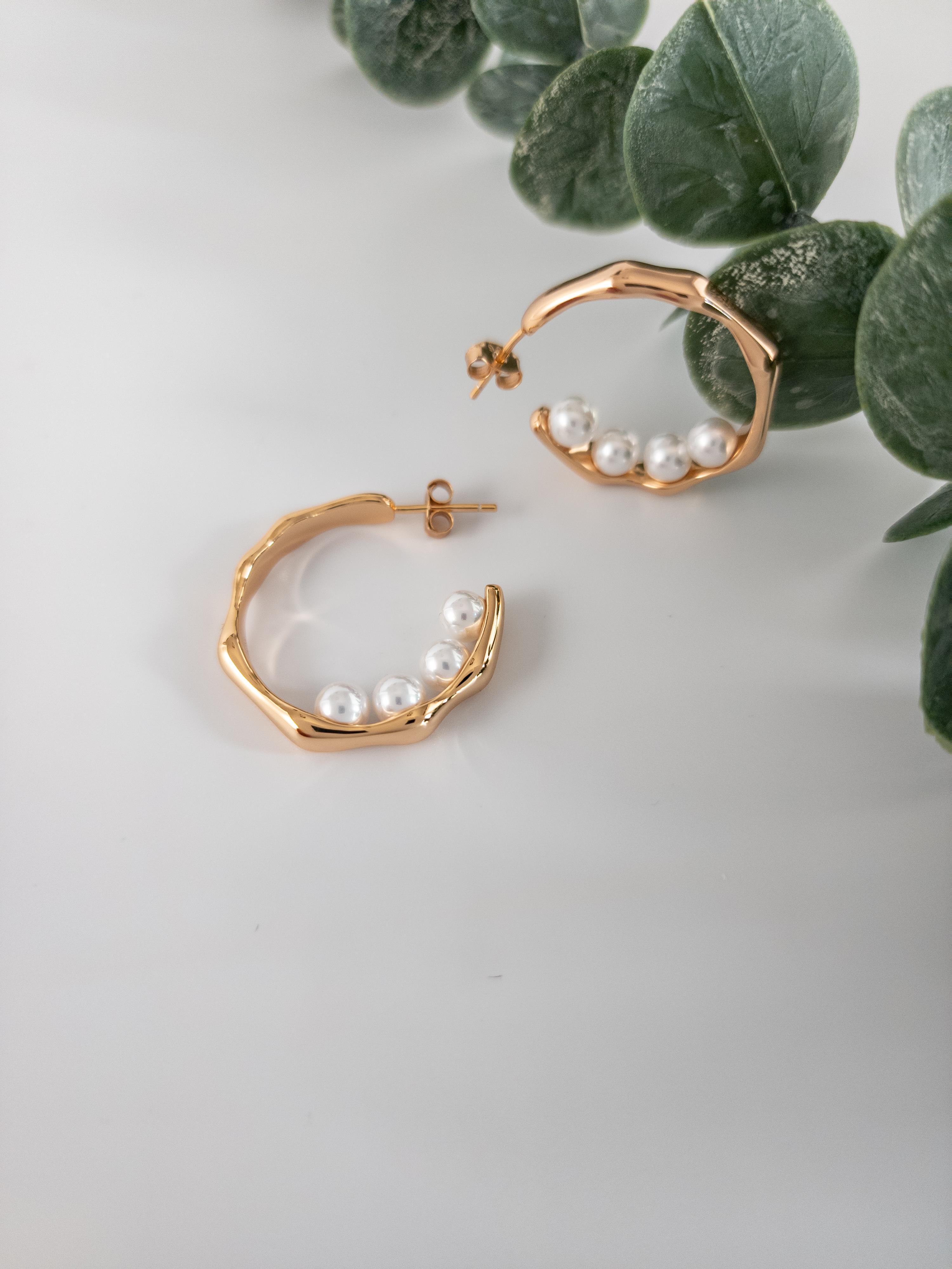 İtalyan İnci Kemik Küpe