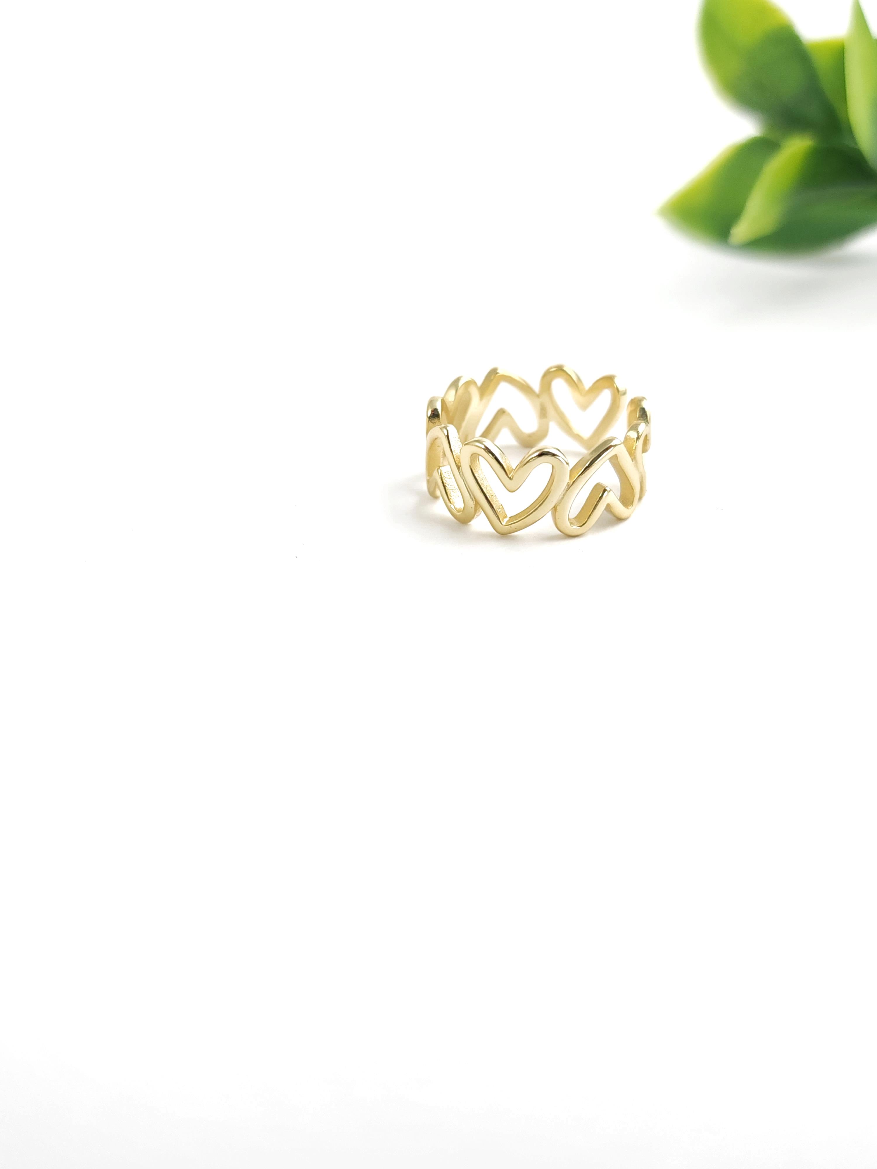 İtalyan Kalp Yüzük 