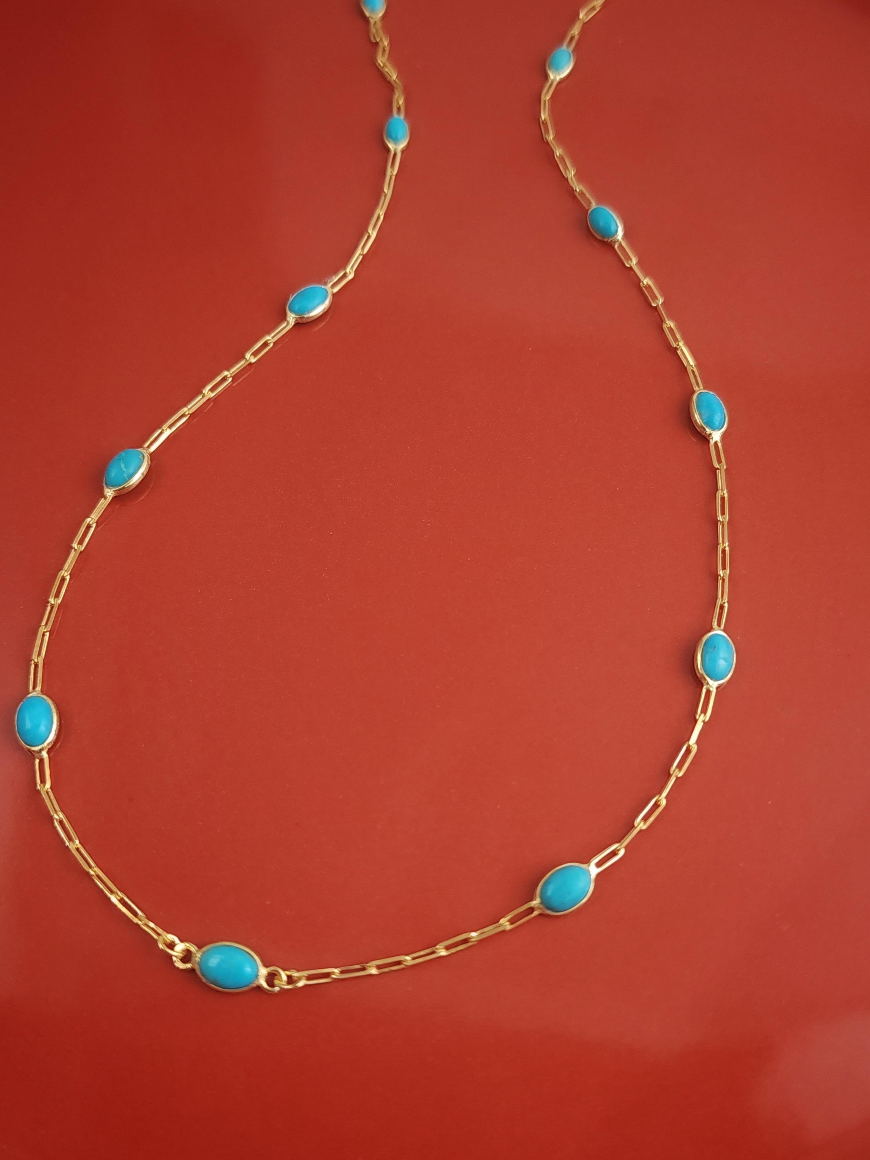 İtalyan Tasarım Doğaltaş Kolye ( 45cm )