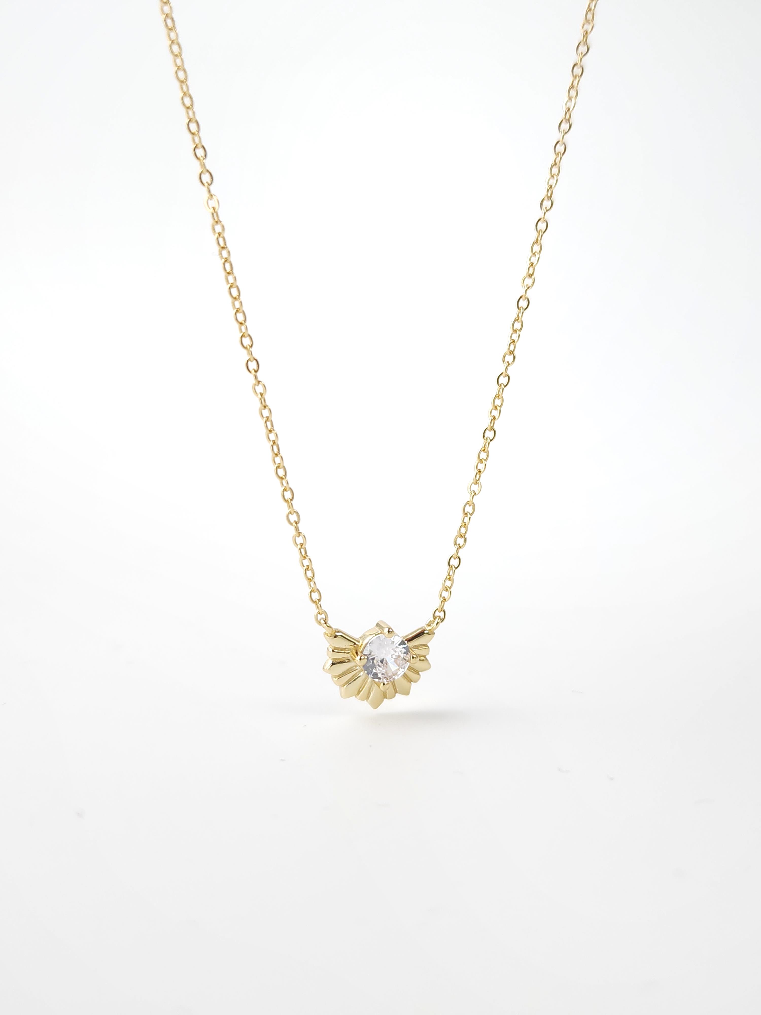 İtalyan Zirkon Güneş Kolye