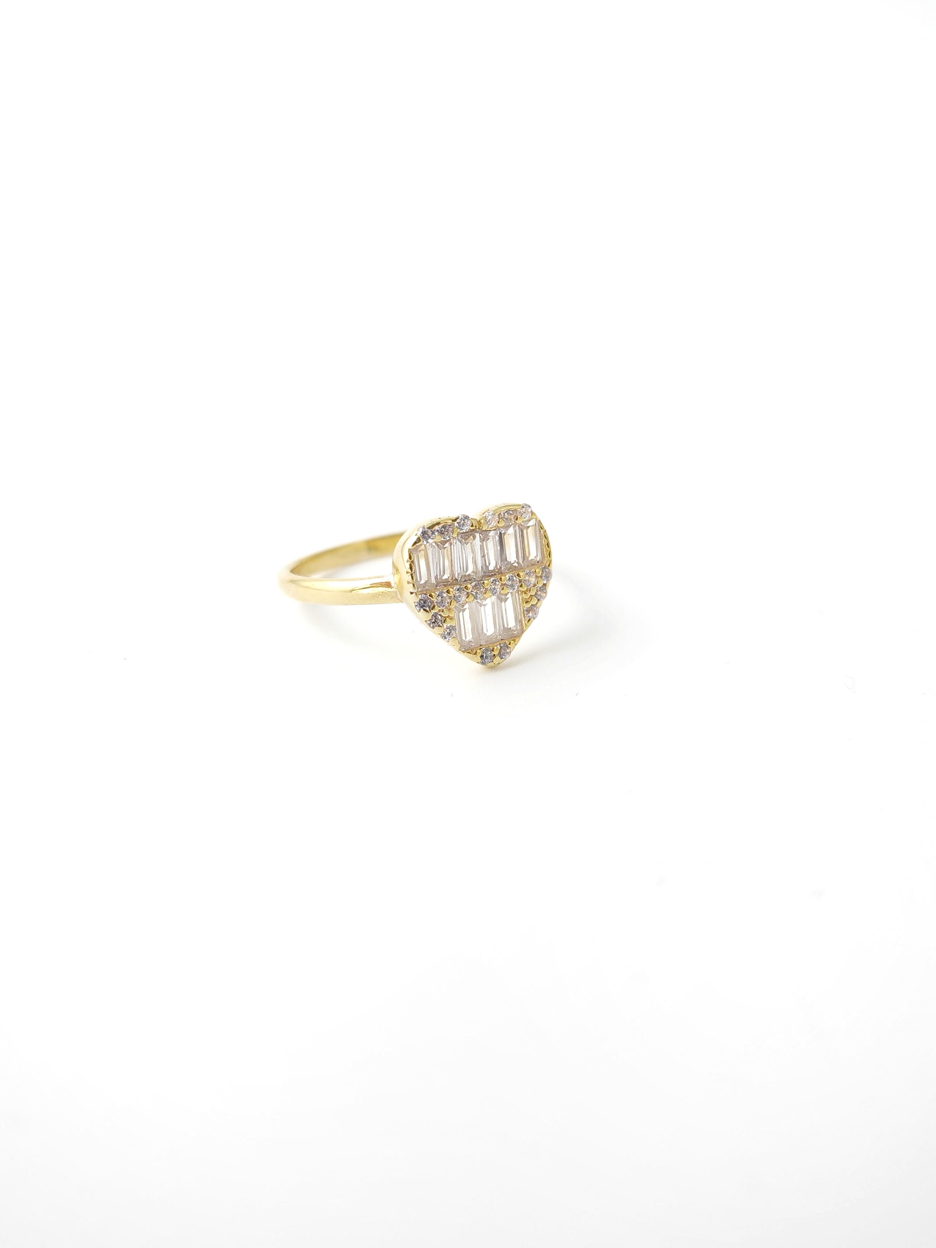 Kalp Baget Doğal Taş Yüzük