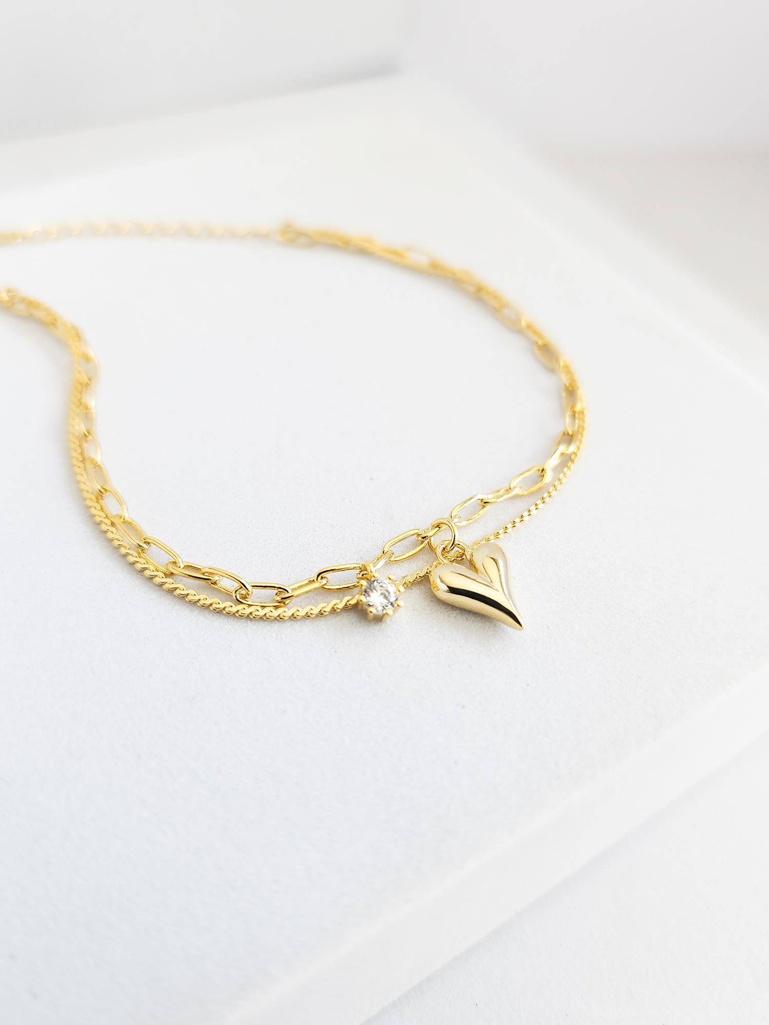 Kalp Tektaş Bileklik