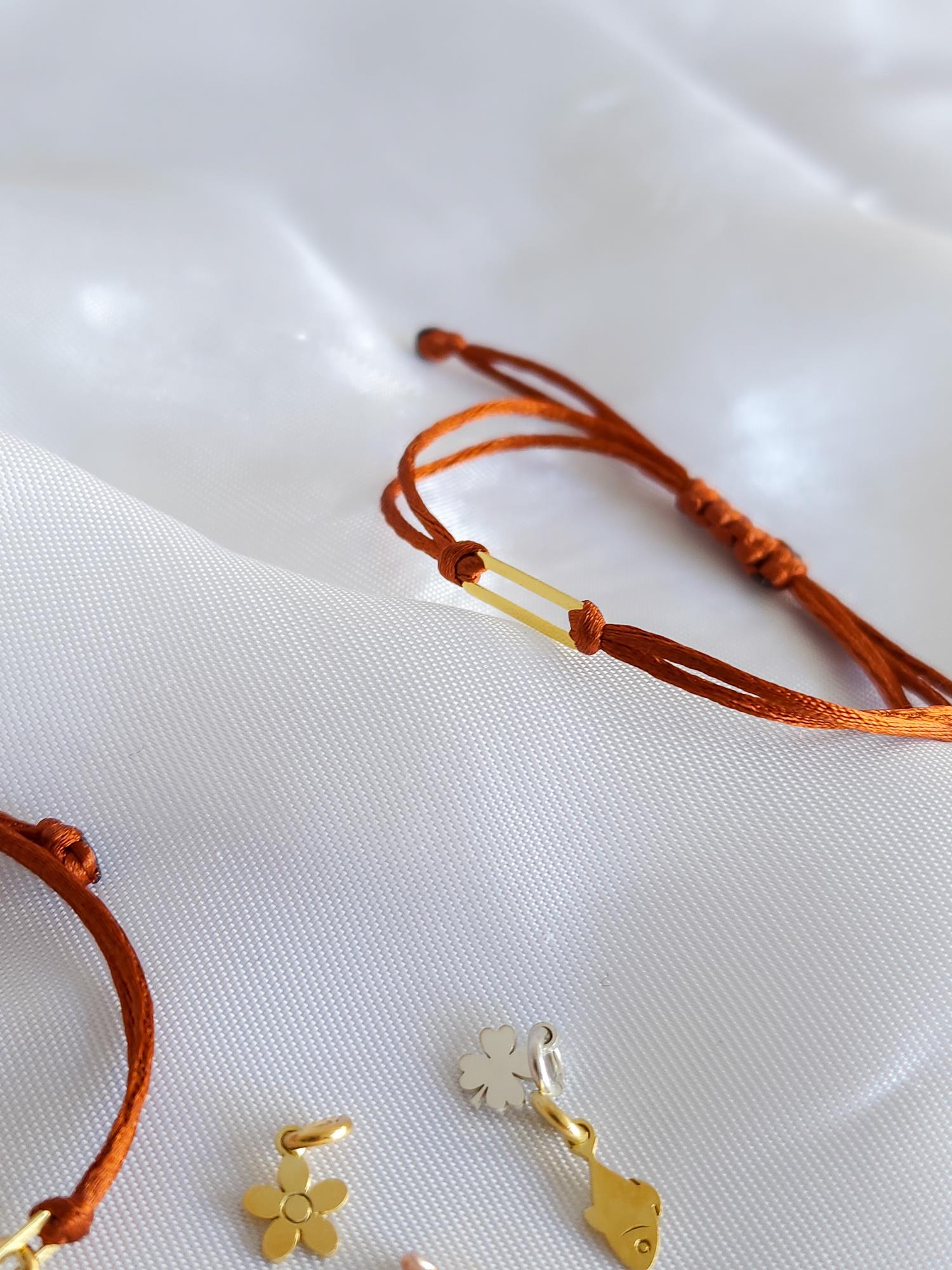 Koyu Kahve Şans Bileklik ( Charmsız )