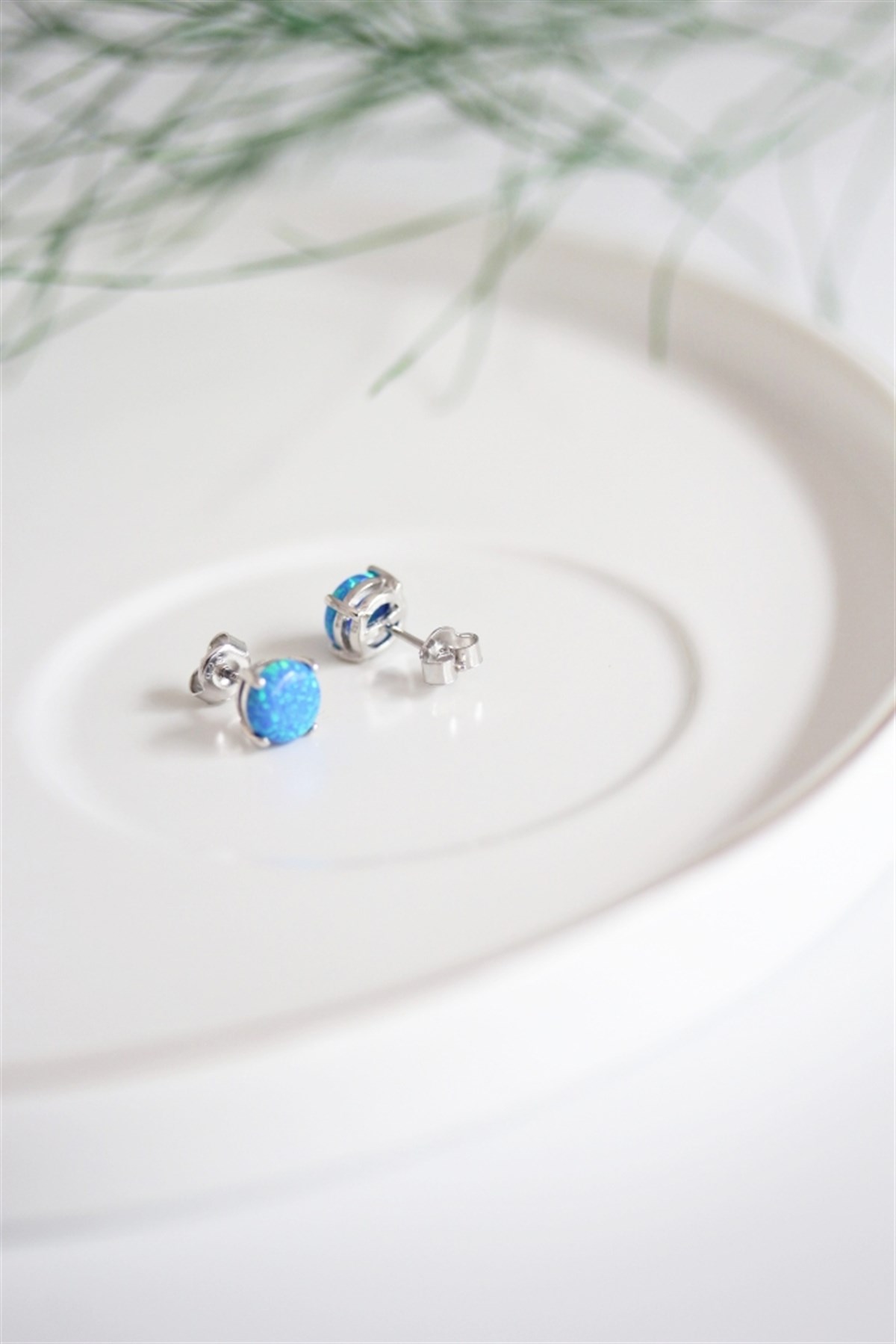 Koyu Opal Küpe ( L )