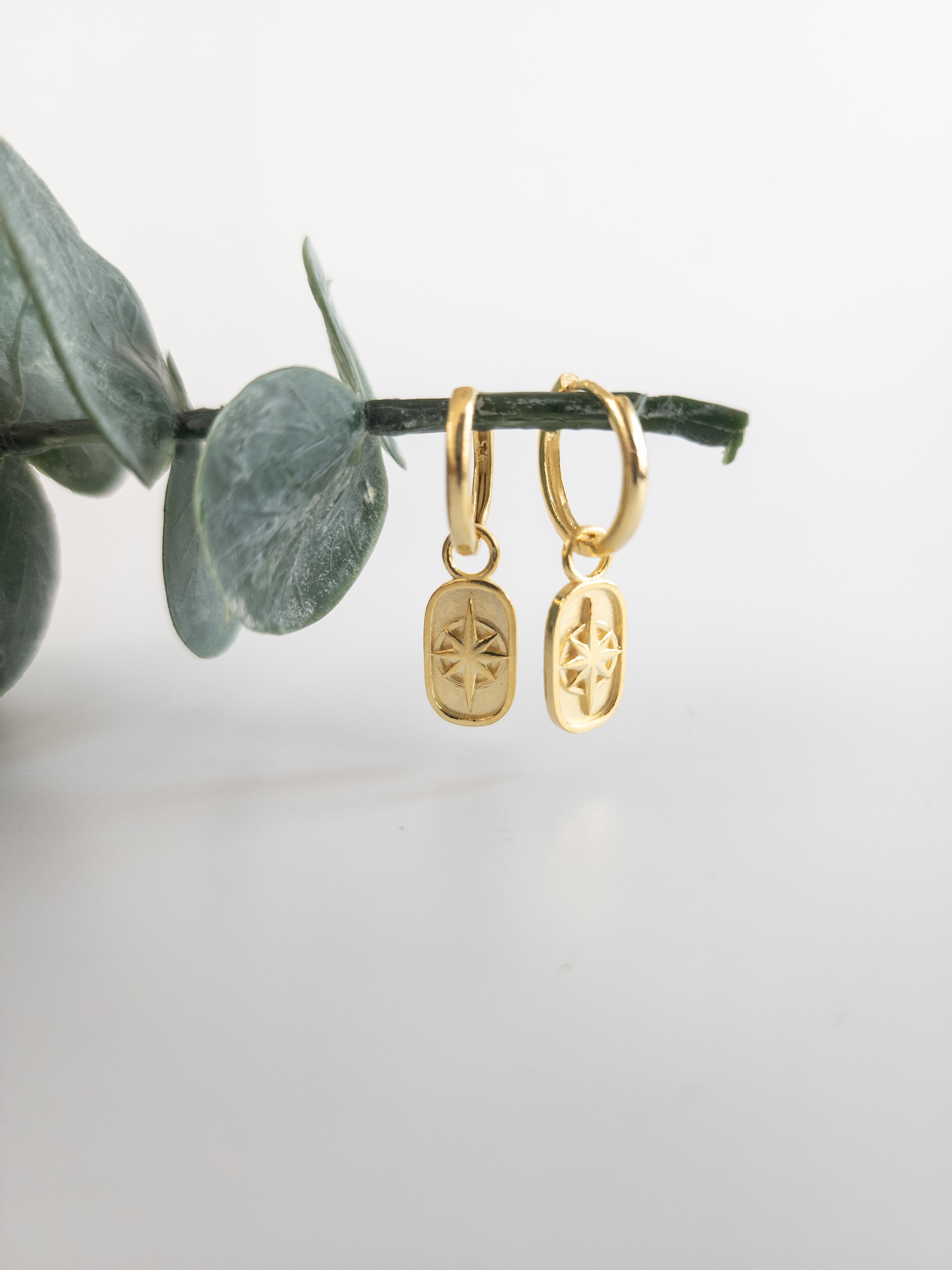 Kutup Yıldızı Charm Küpe