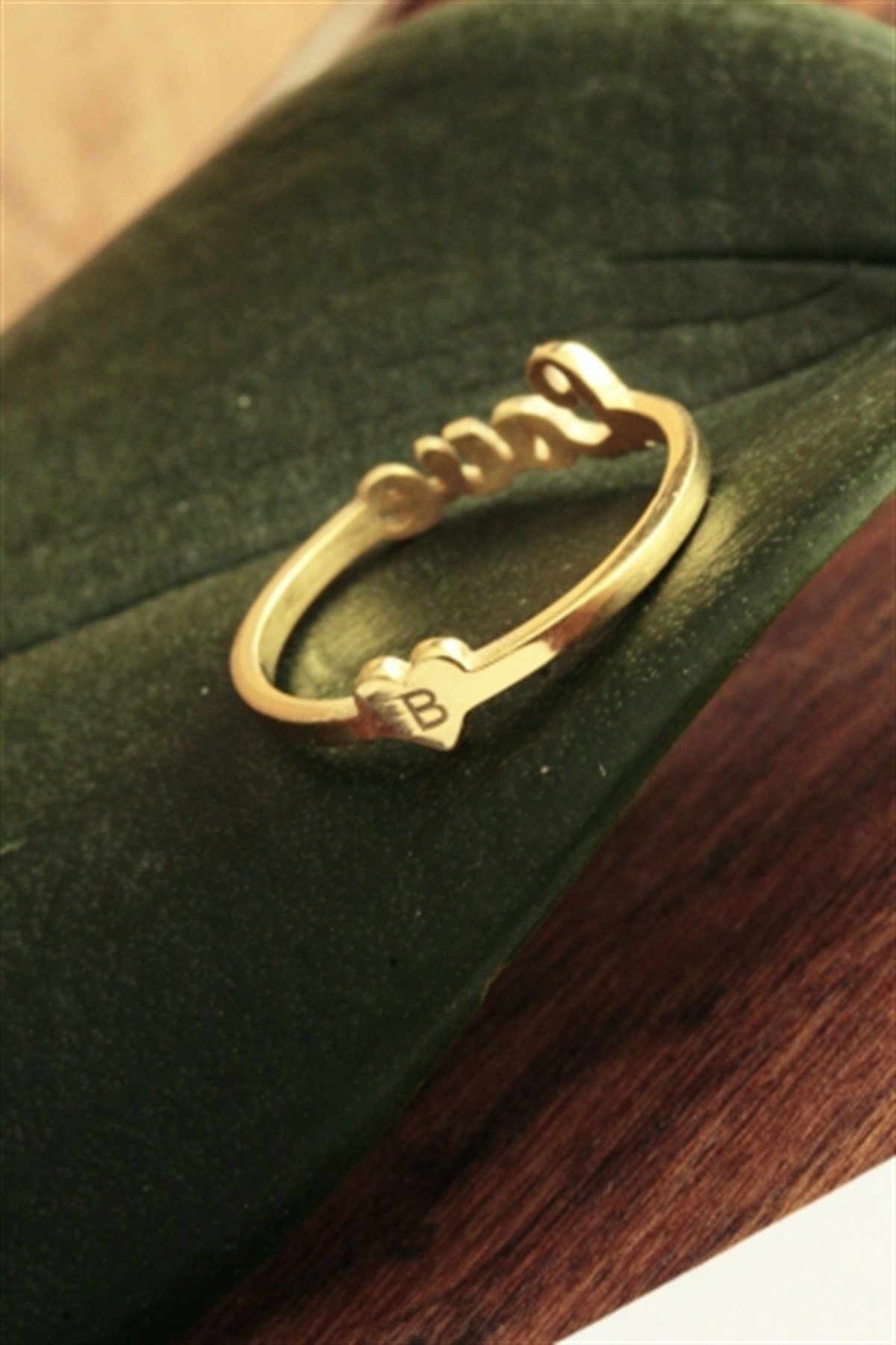 Love Kalp Harf Yüzük  ( Çift Taraflı )