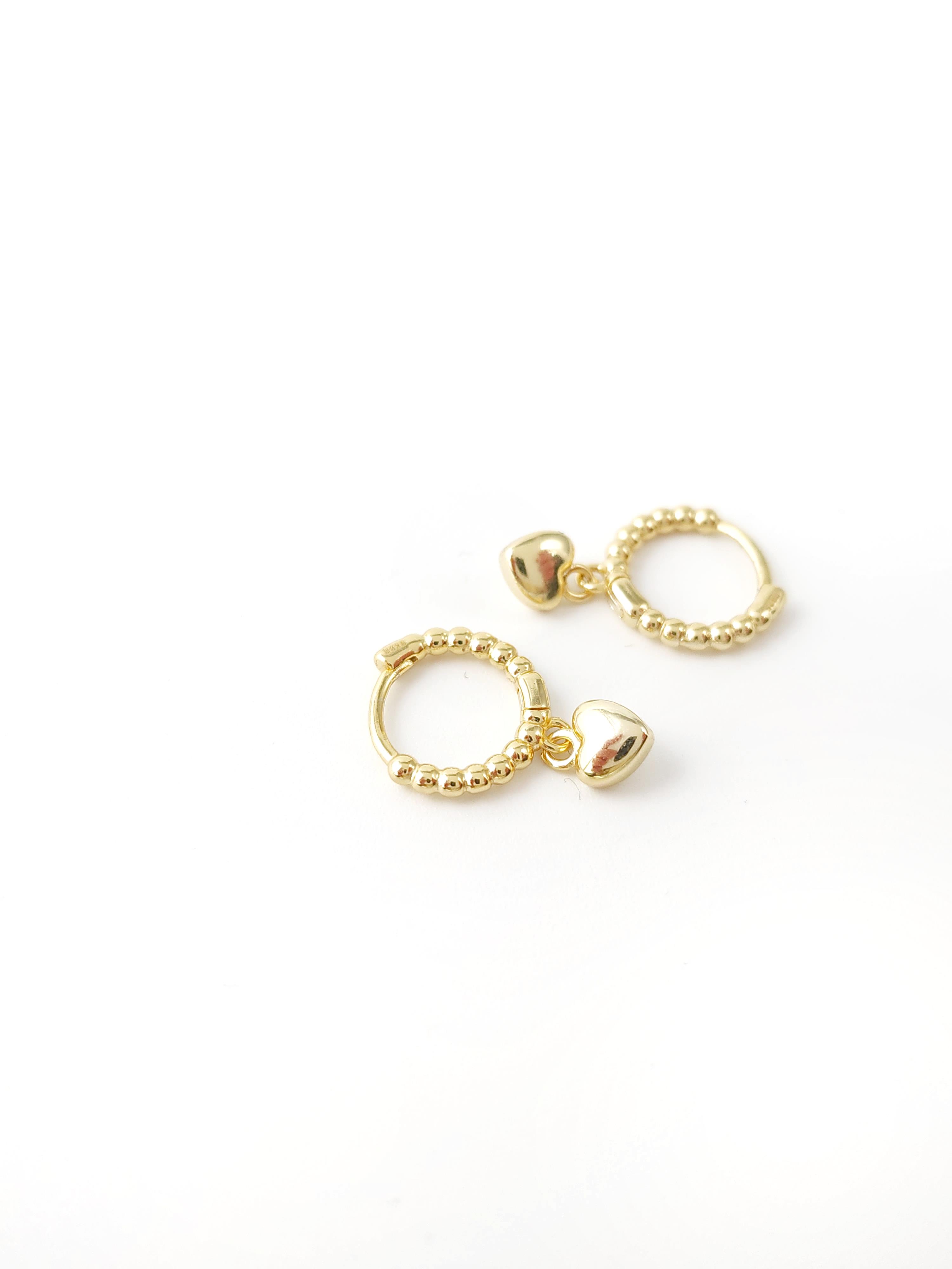 Minimal Kalp Halka Küpe