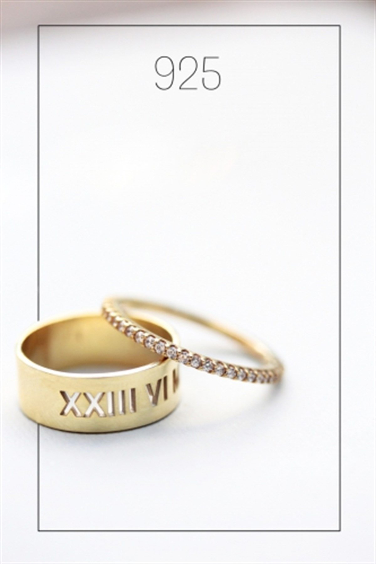 Roma Rakam Yüzük + Tamtur  Yüzük