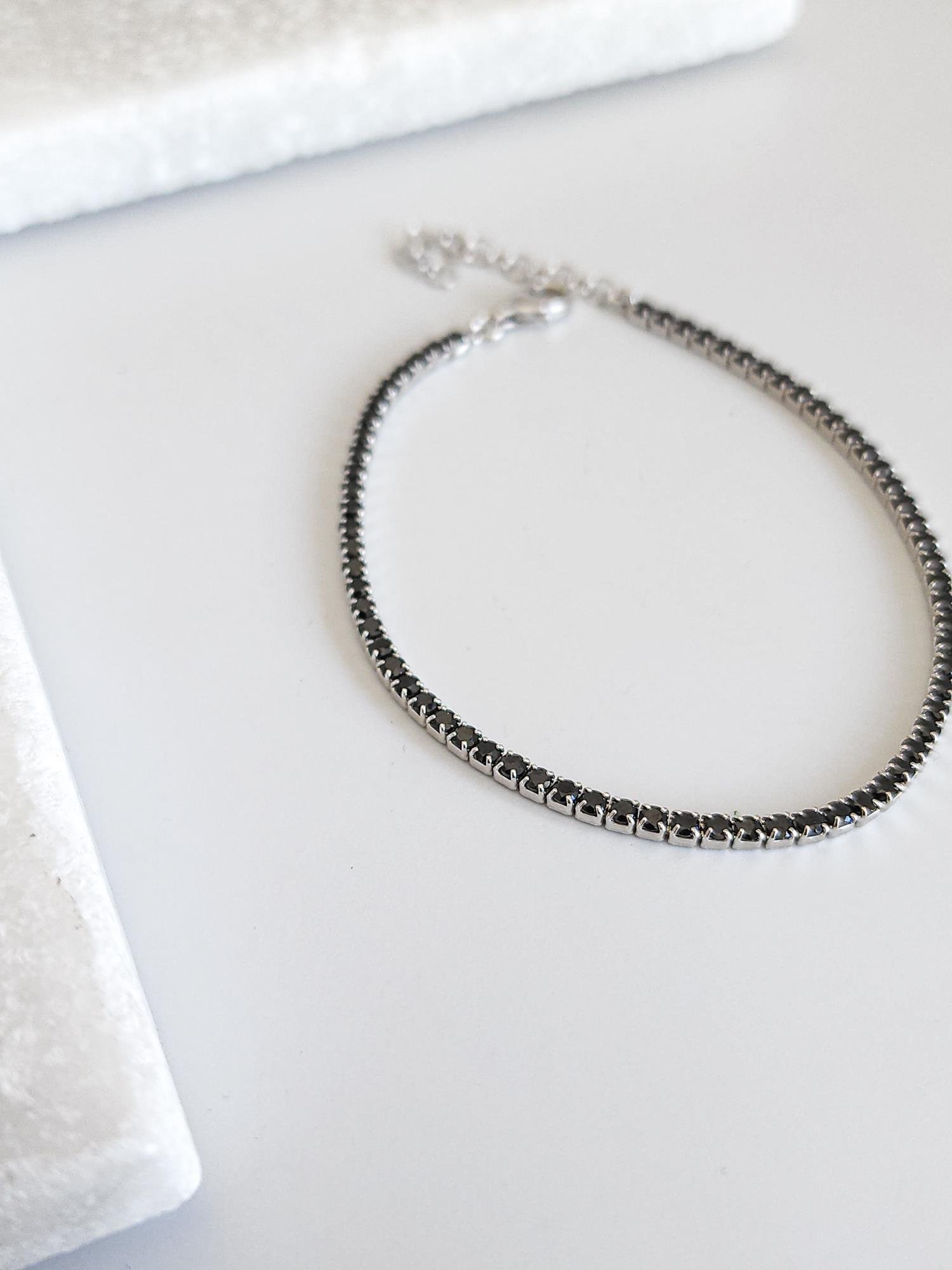 Siyah Zirkon Su Yolu Bileklik