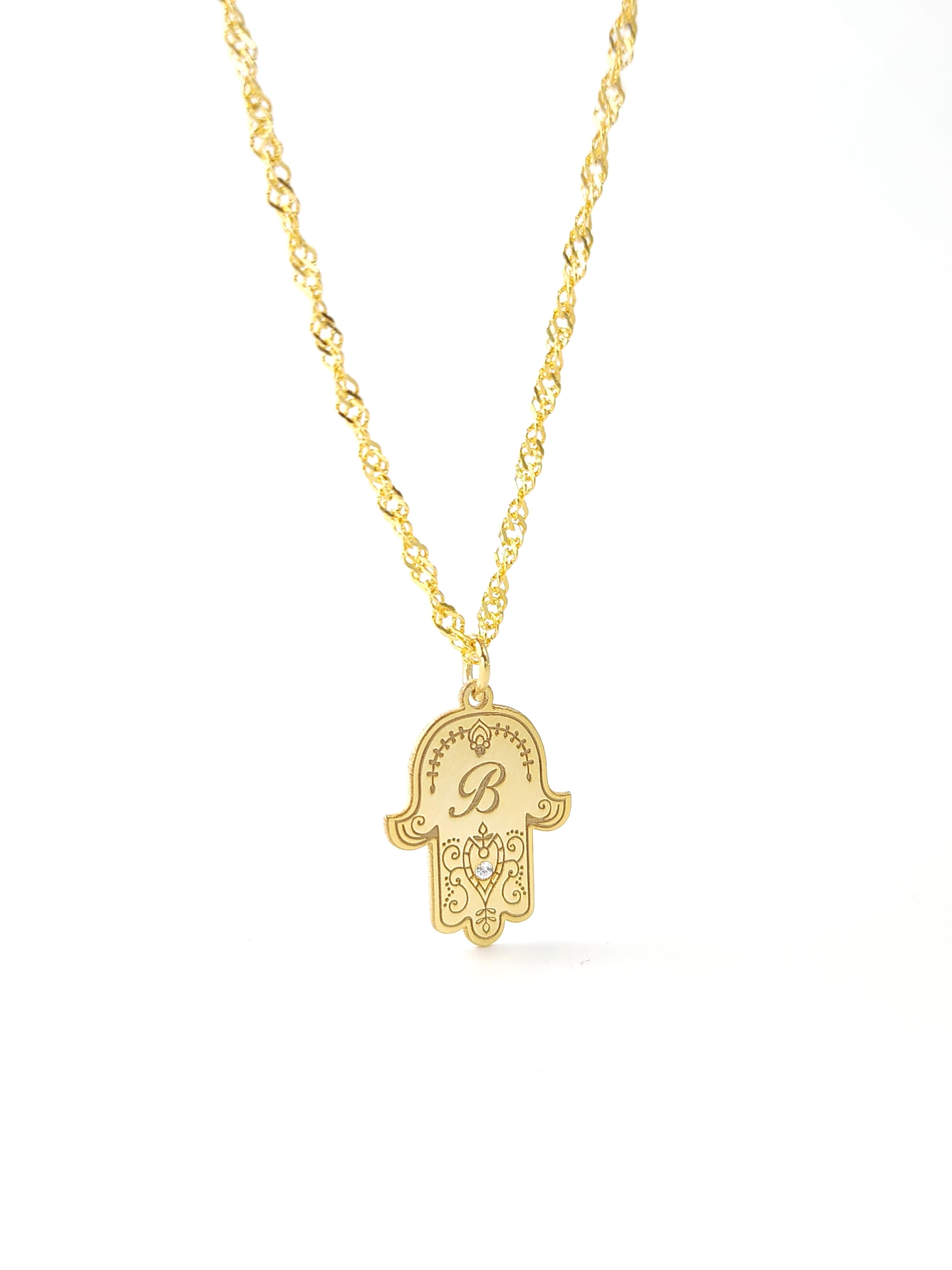 Tasarım Fel Harf Kolye Kalın Zincir