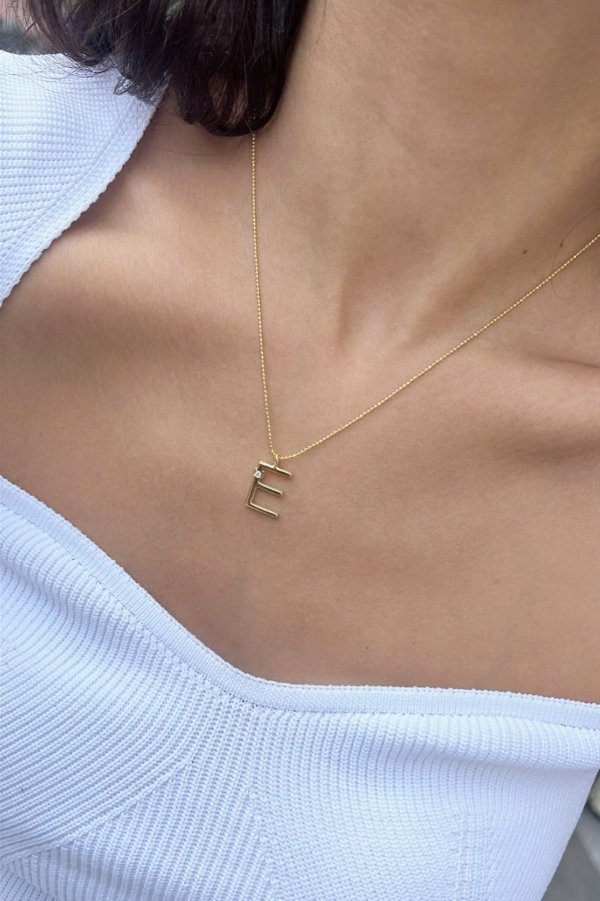 TASARIM Tektaş Harf Kolye