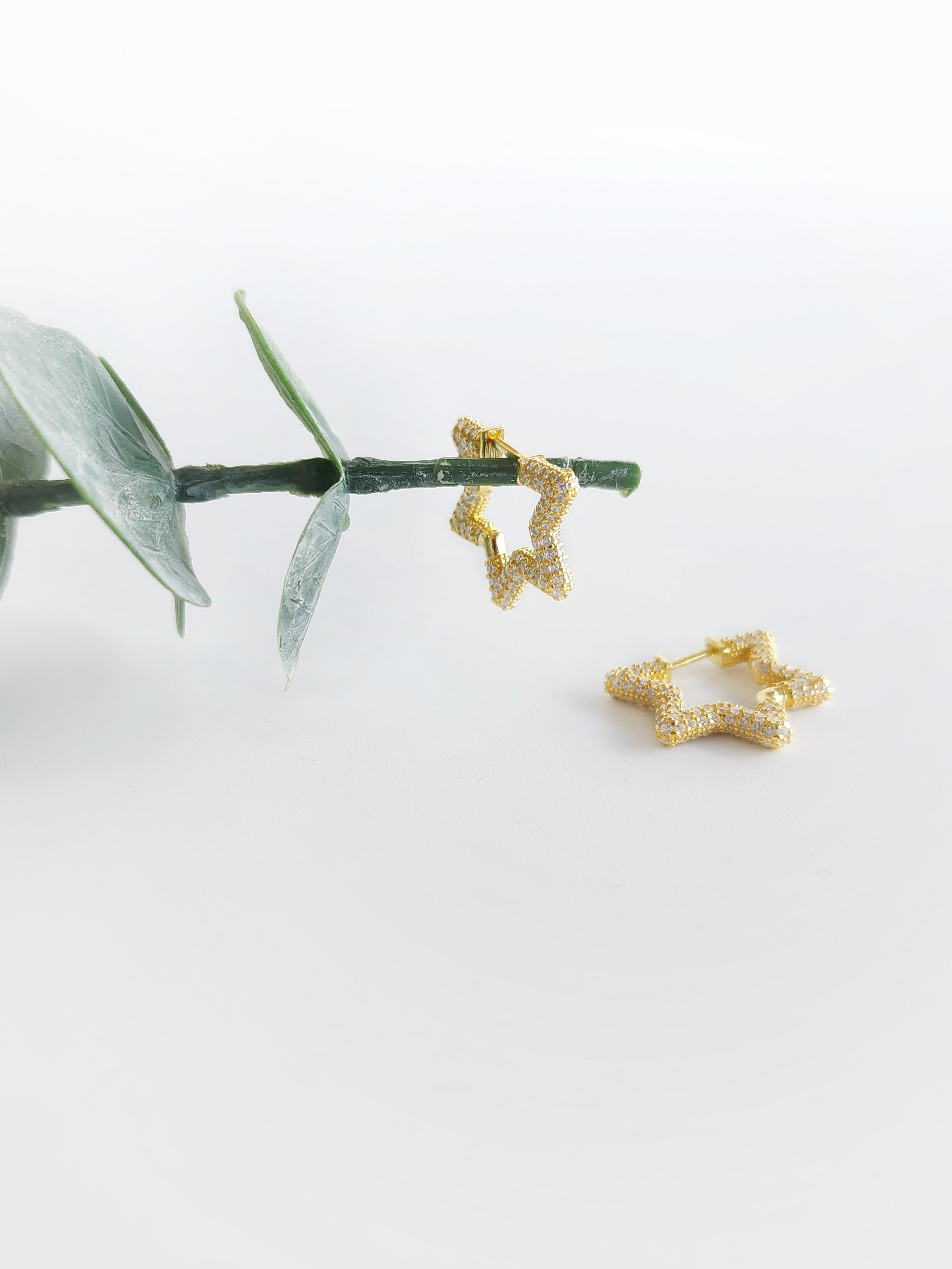 Yıldız Halka Küpe