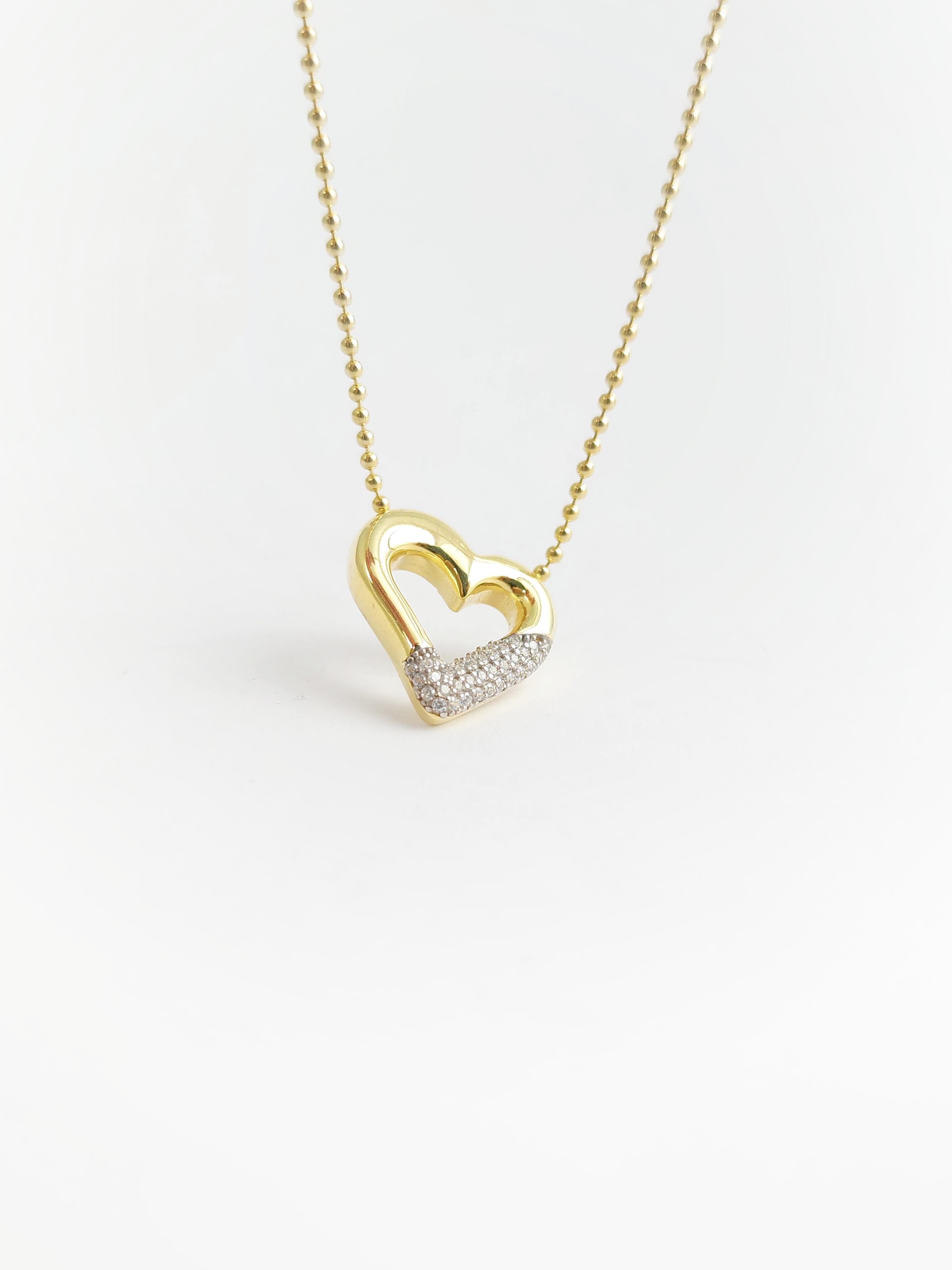 Zirkon Kalp Kolye