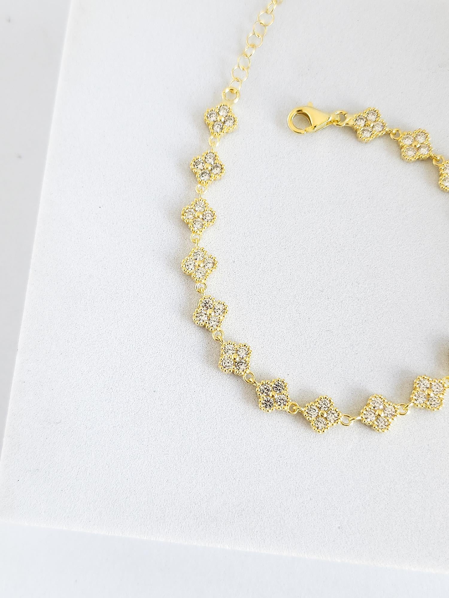 Zirkon Yonca Bileklik