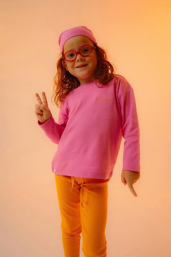 Lavra Uzun Kollu Tişört / Pembe