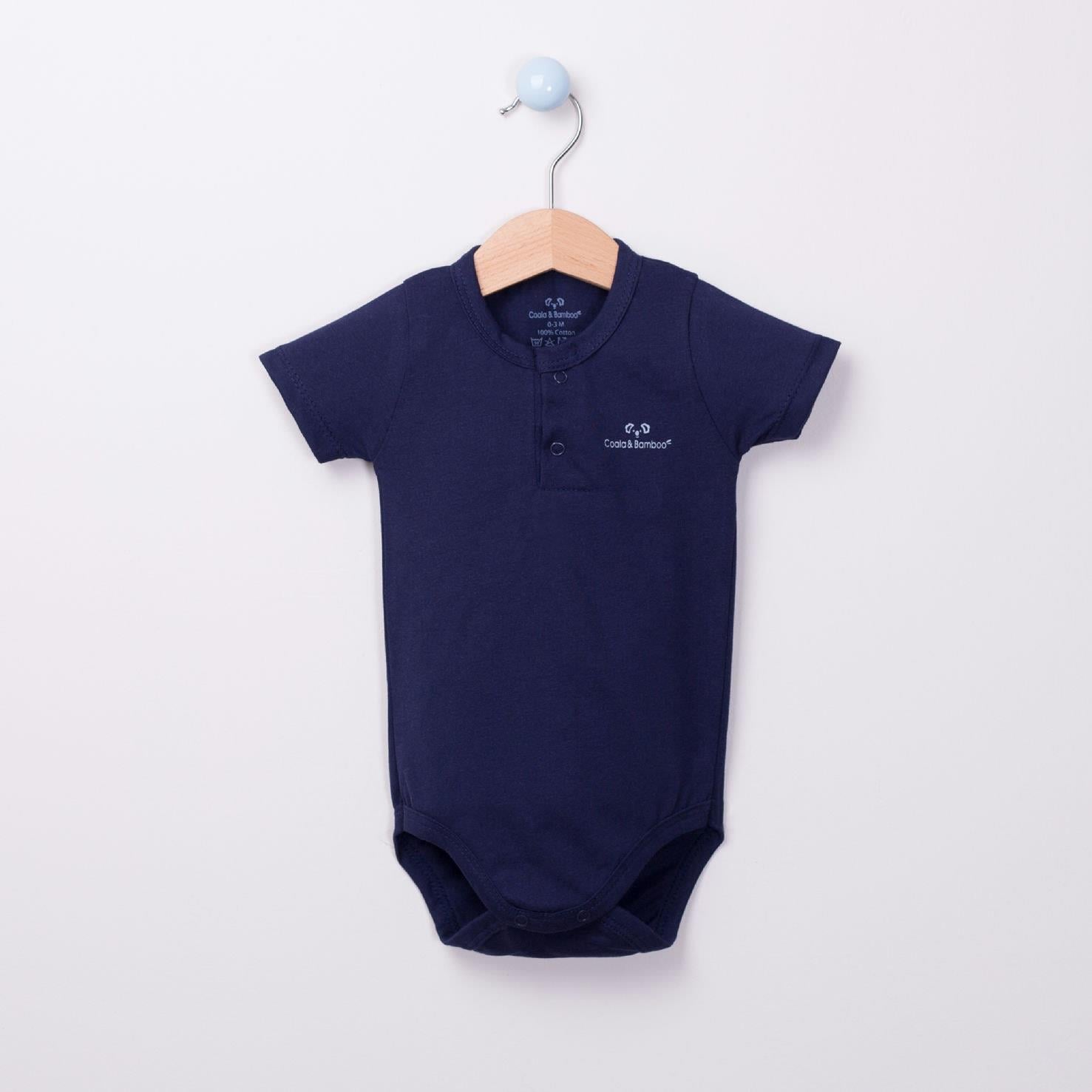 Coala Bamboo Kısa Kollu Pamuklu Body / Lacivert
