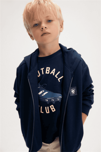 Mayoral Erkek Çocuk Kapüşonlu ve Fermuarlı Sweatshirt Lacivert