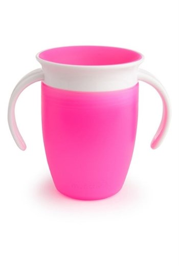 Munchkin Miracle 360 Kulplu Dökülmeyen Alıştırma Bardağı 207ml - Pembe
