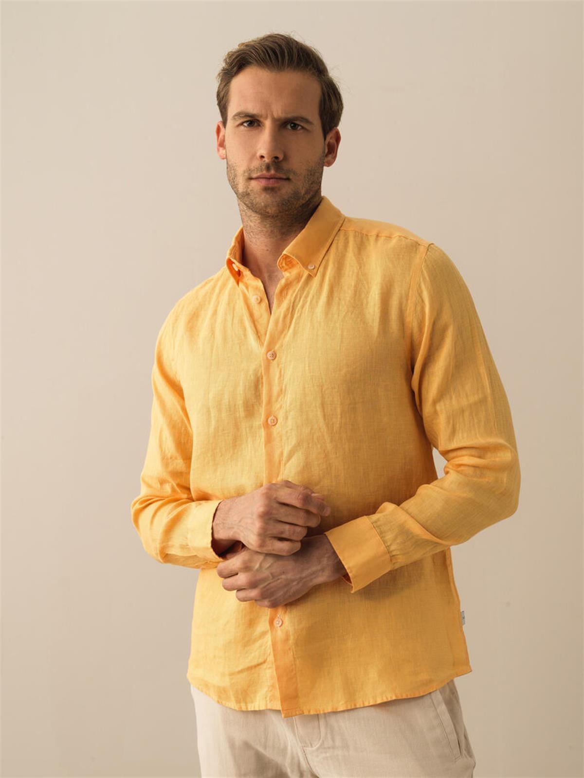 BASİC KETEN GÖMLEK