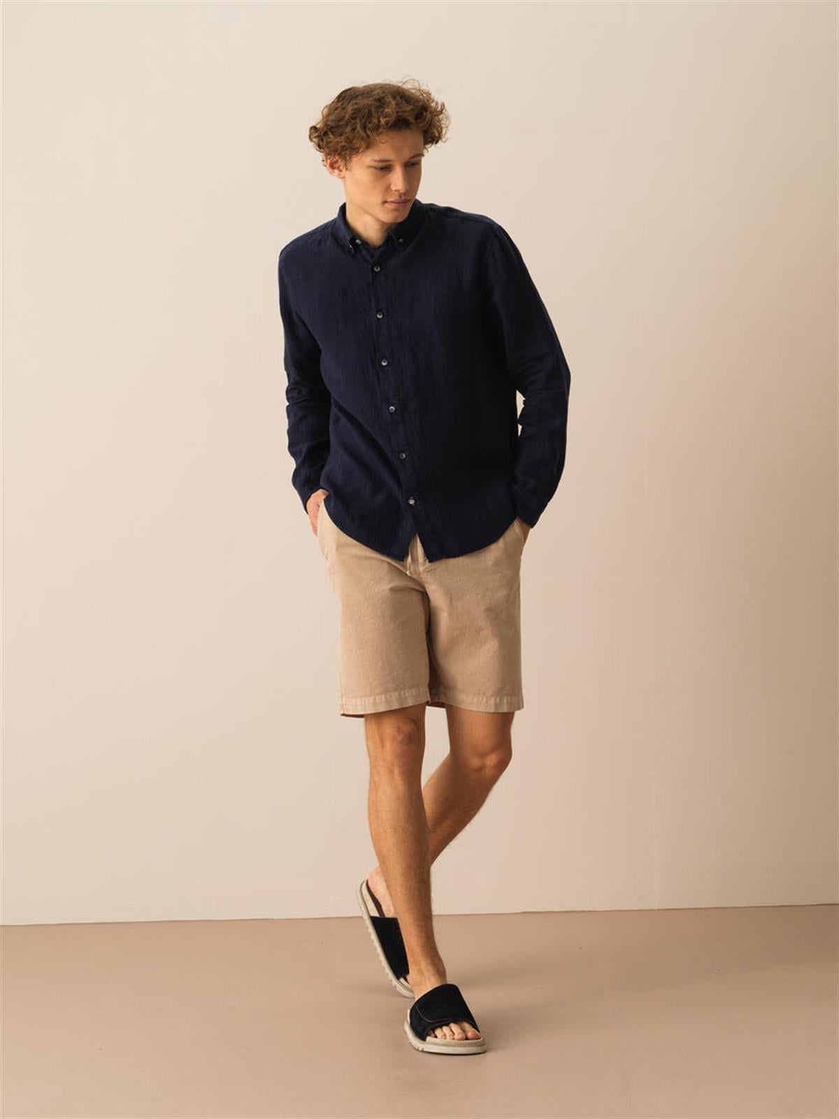 BASİC KETEN GÖMLEK