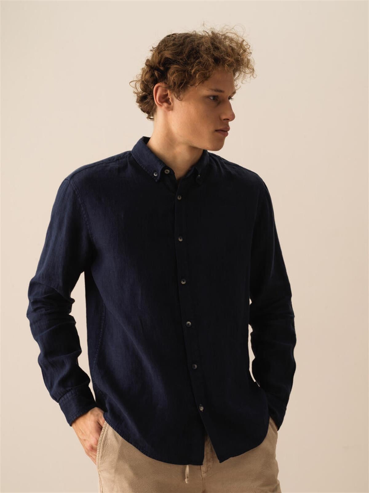 BASİC KETEN GÖMLEK