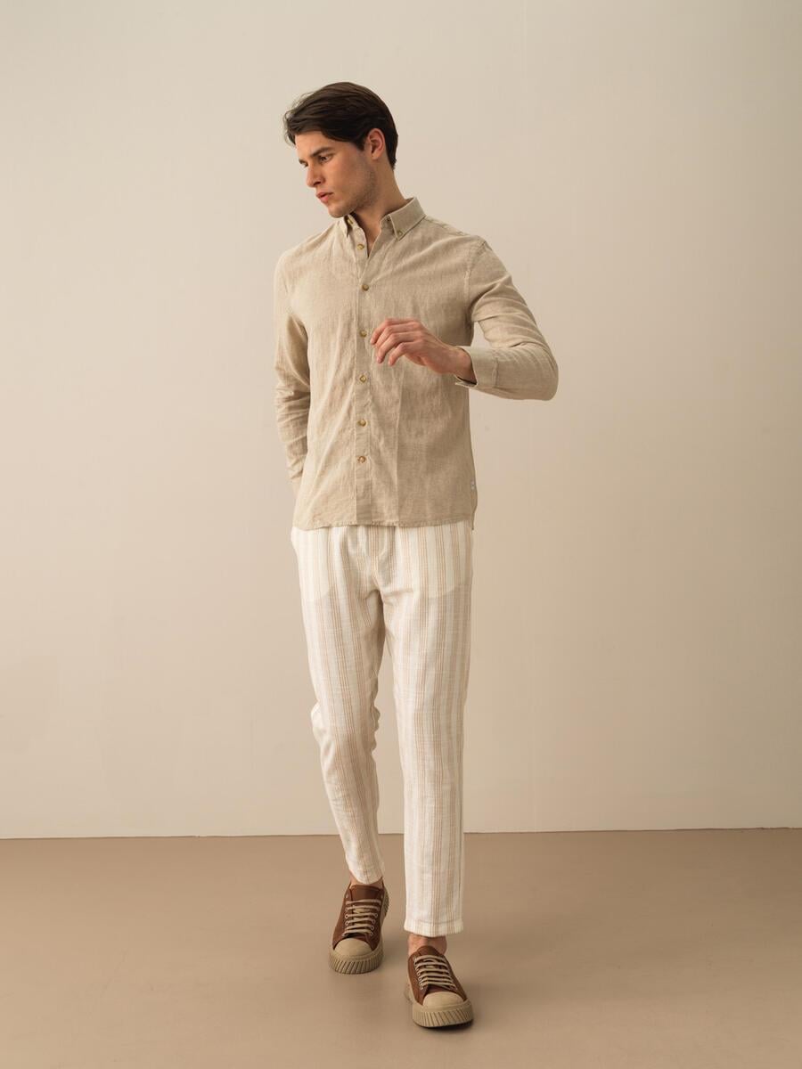 BASİC KETEN GÖMLEK