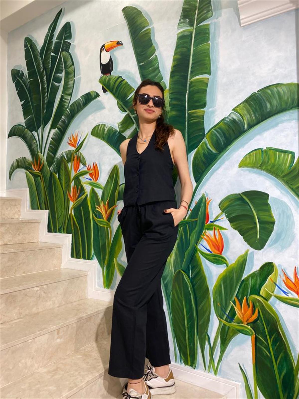 KETEN BOYDAN BAĞLAMALI YELEK