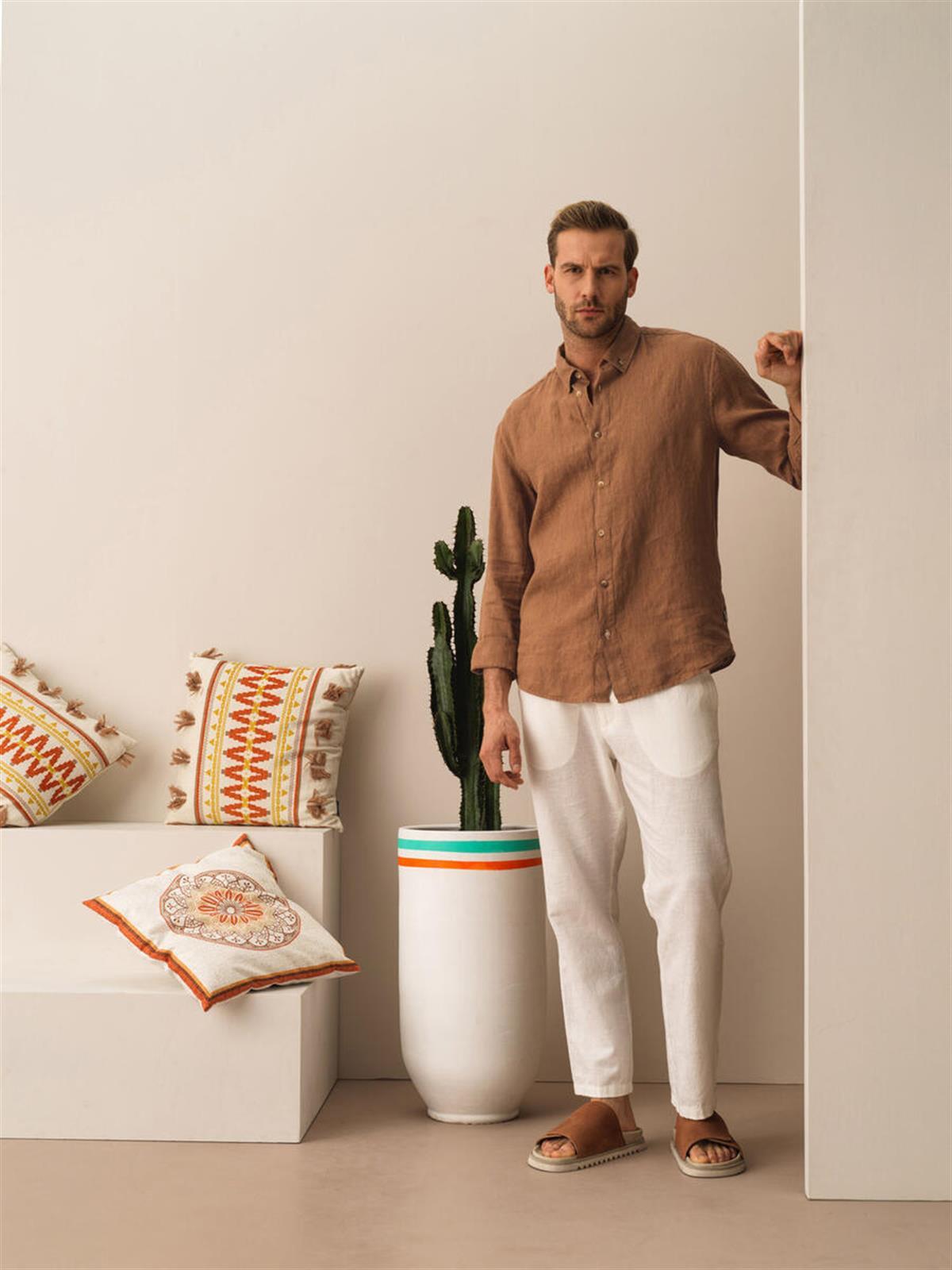 BASİC KETEN GÖMLEK