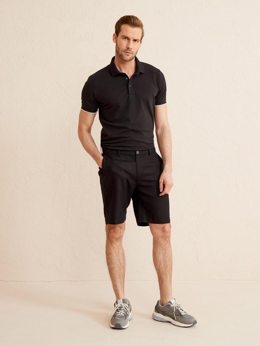 KETEN DÜĞMELİ SHORT