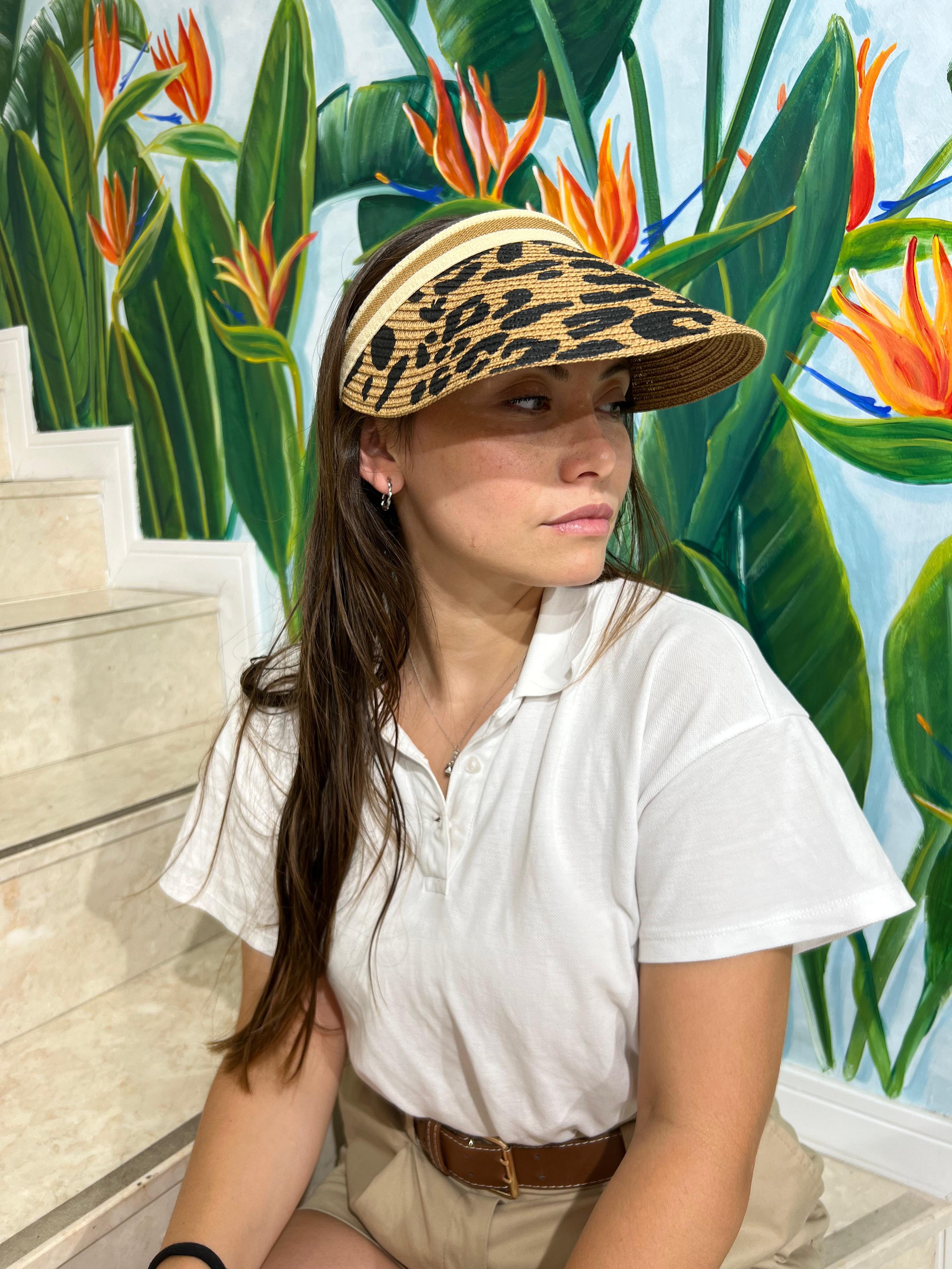 LEOPAR VİZÖR ŞAPKA