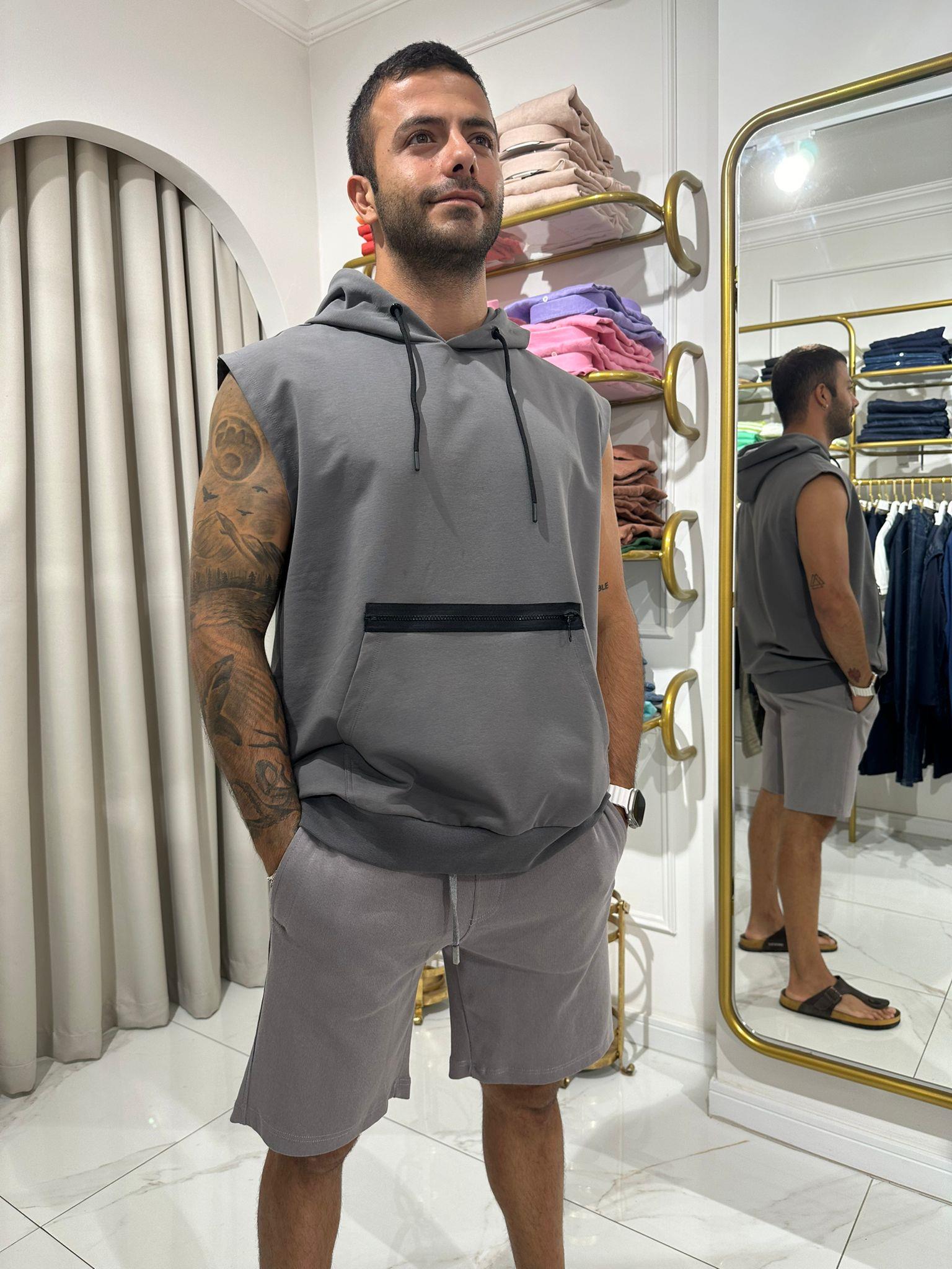 PAMUKLU CEP DETAY ŞORT