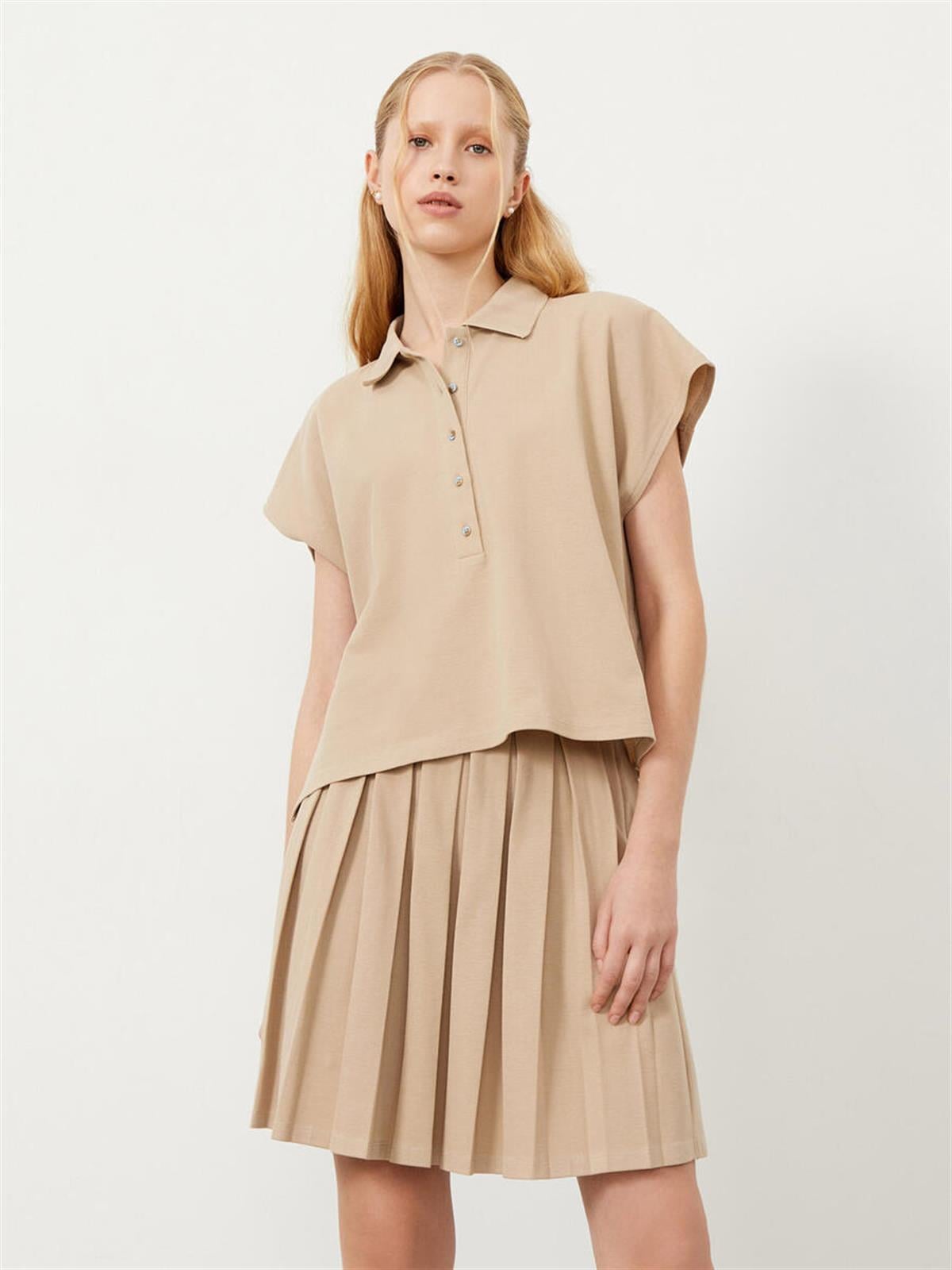 POLO YAKA SIFIR KOLLU T-SHİRT