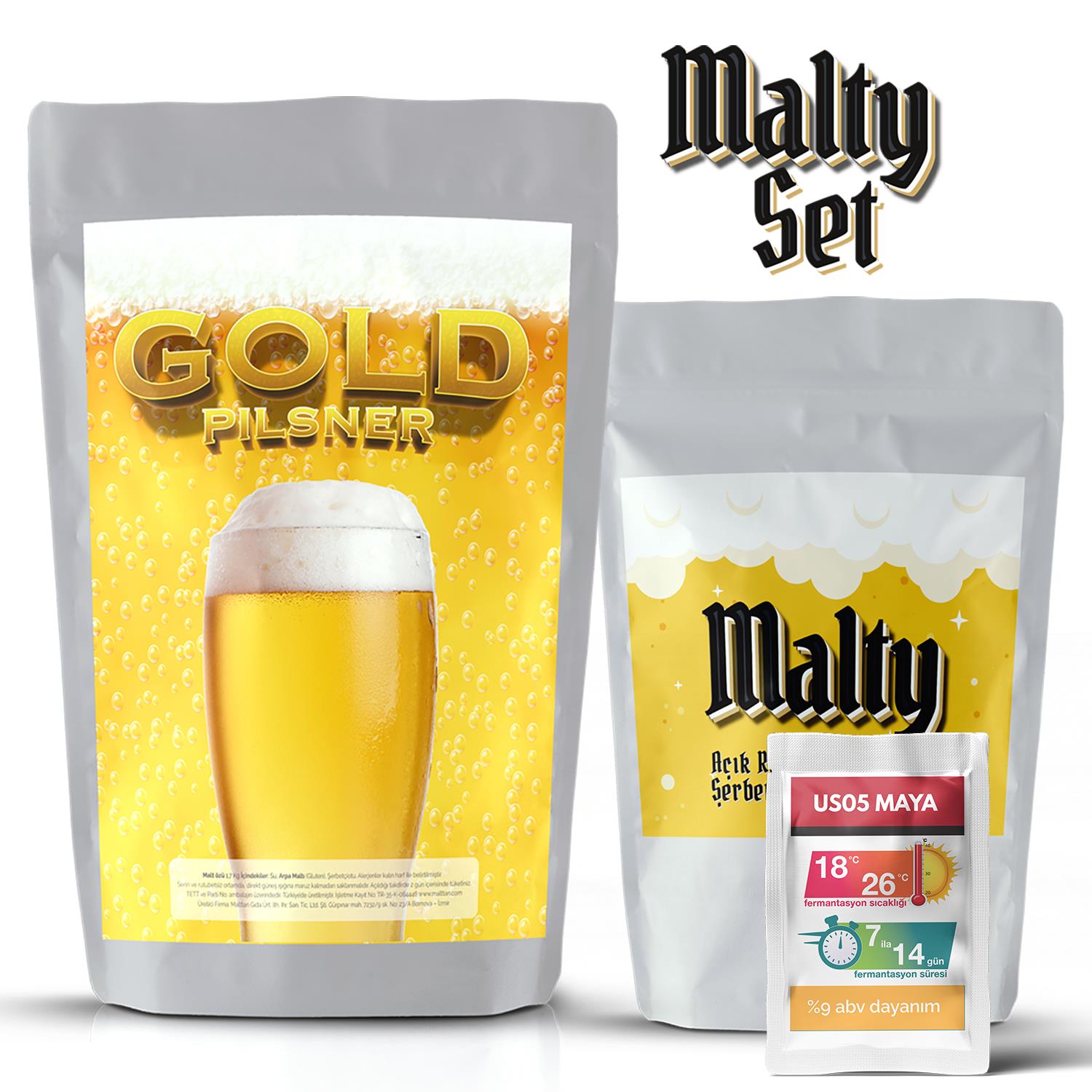 Gold Alu Malty Set