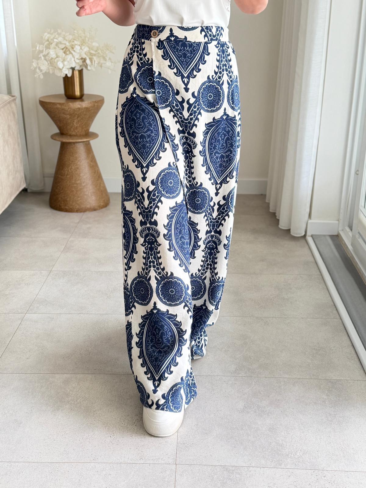 8293 Lacivert Ön Detay Pantolon