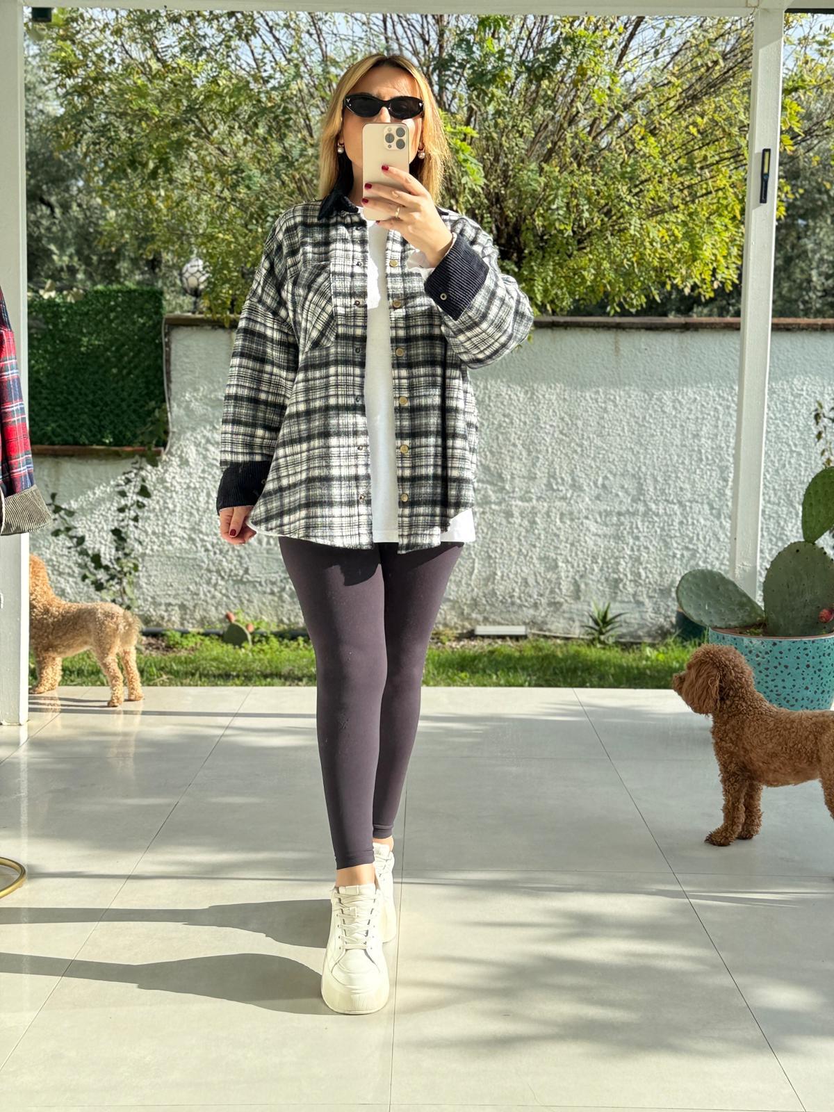8773 Siyah Oduncu Gömlek