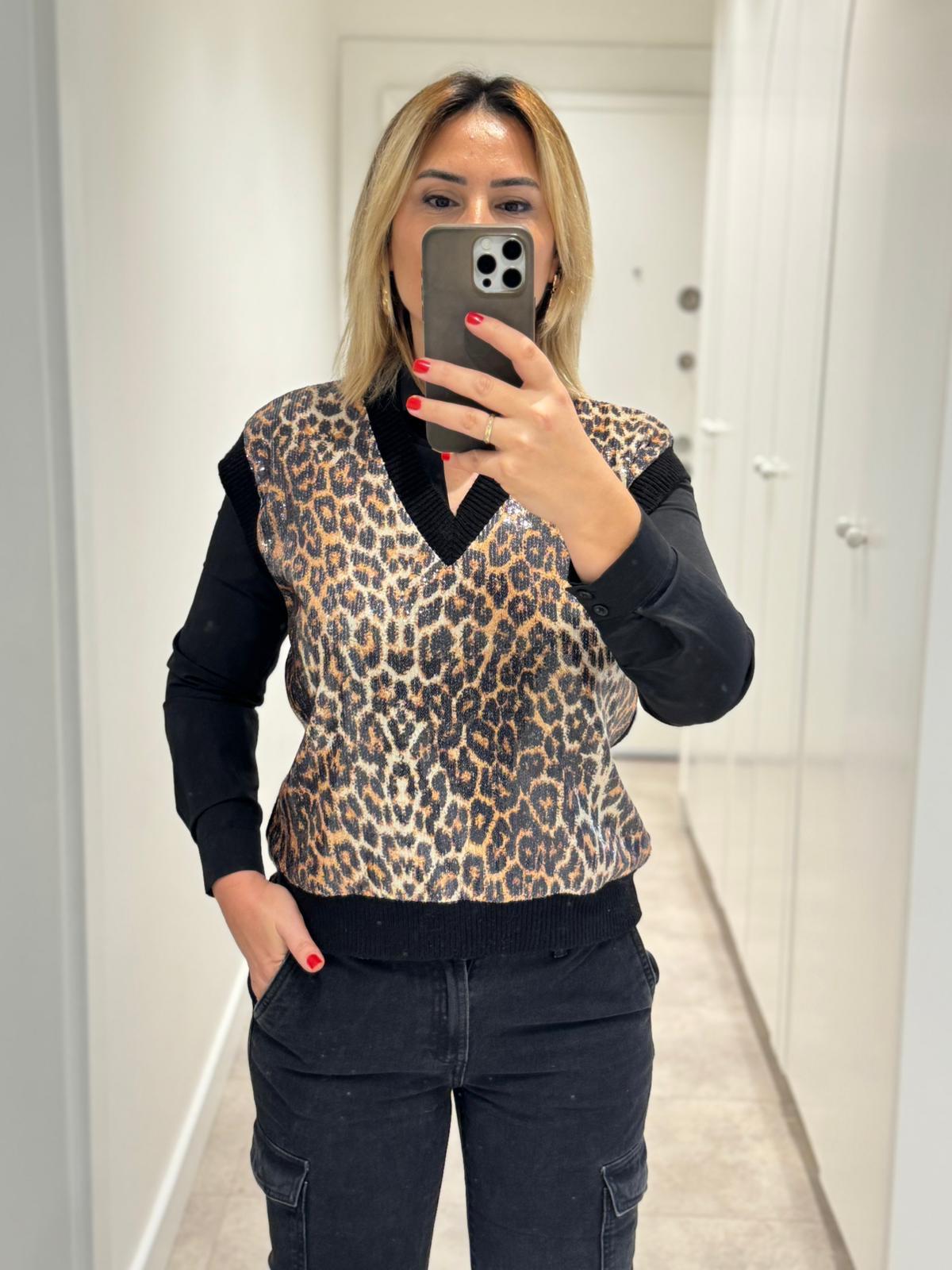 7182 Leopar Süveter
