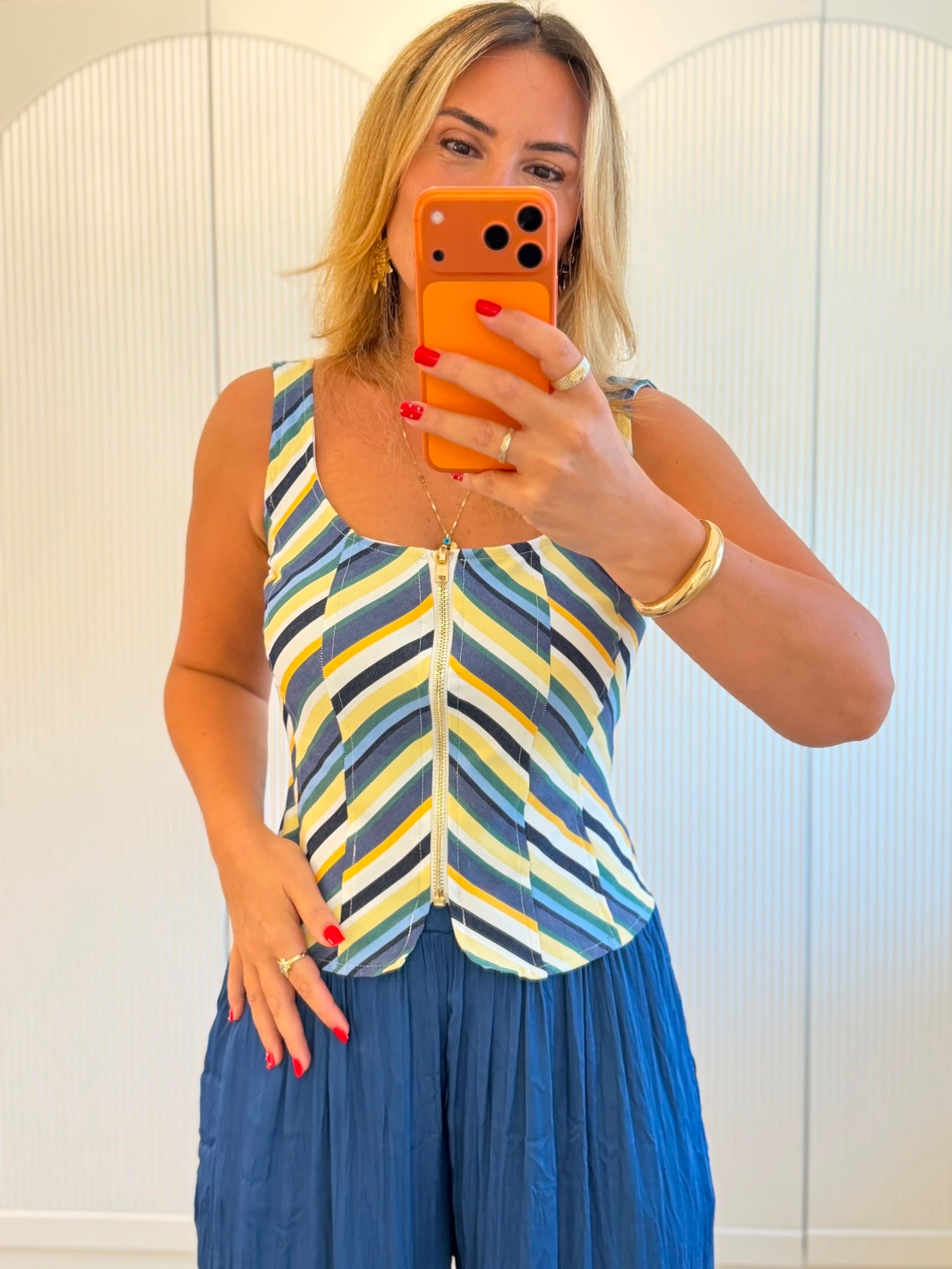 9667 Çizgili Premium Bluz