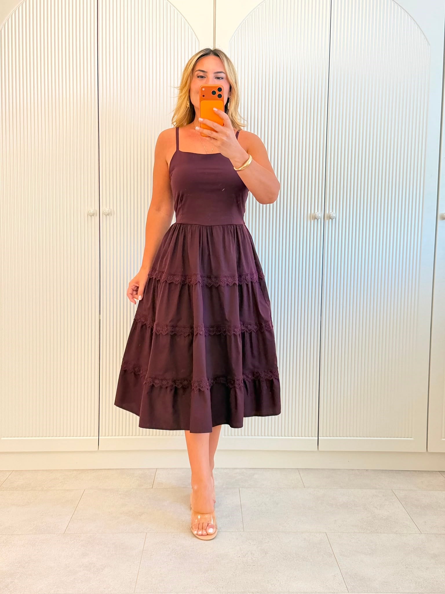 9562 Bordo Dantel Detaylı Premium Elbise