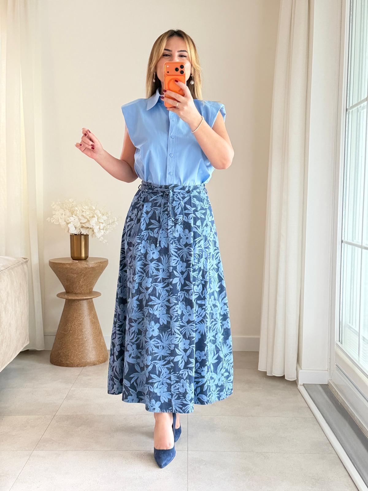 8999 Lacivert Premium Gabardin Etek