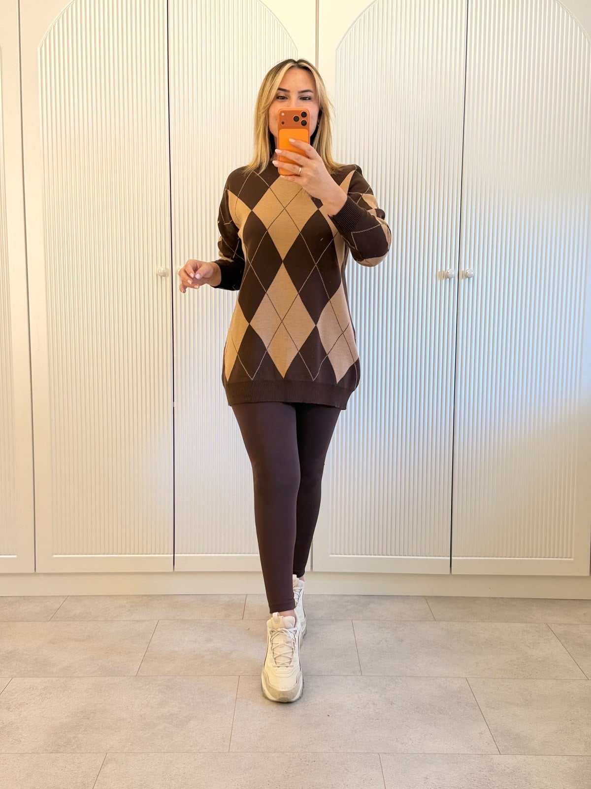 9789 Kahve Taba Baklava Triko