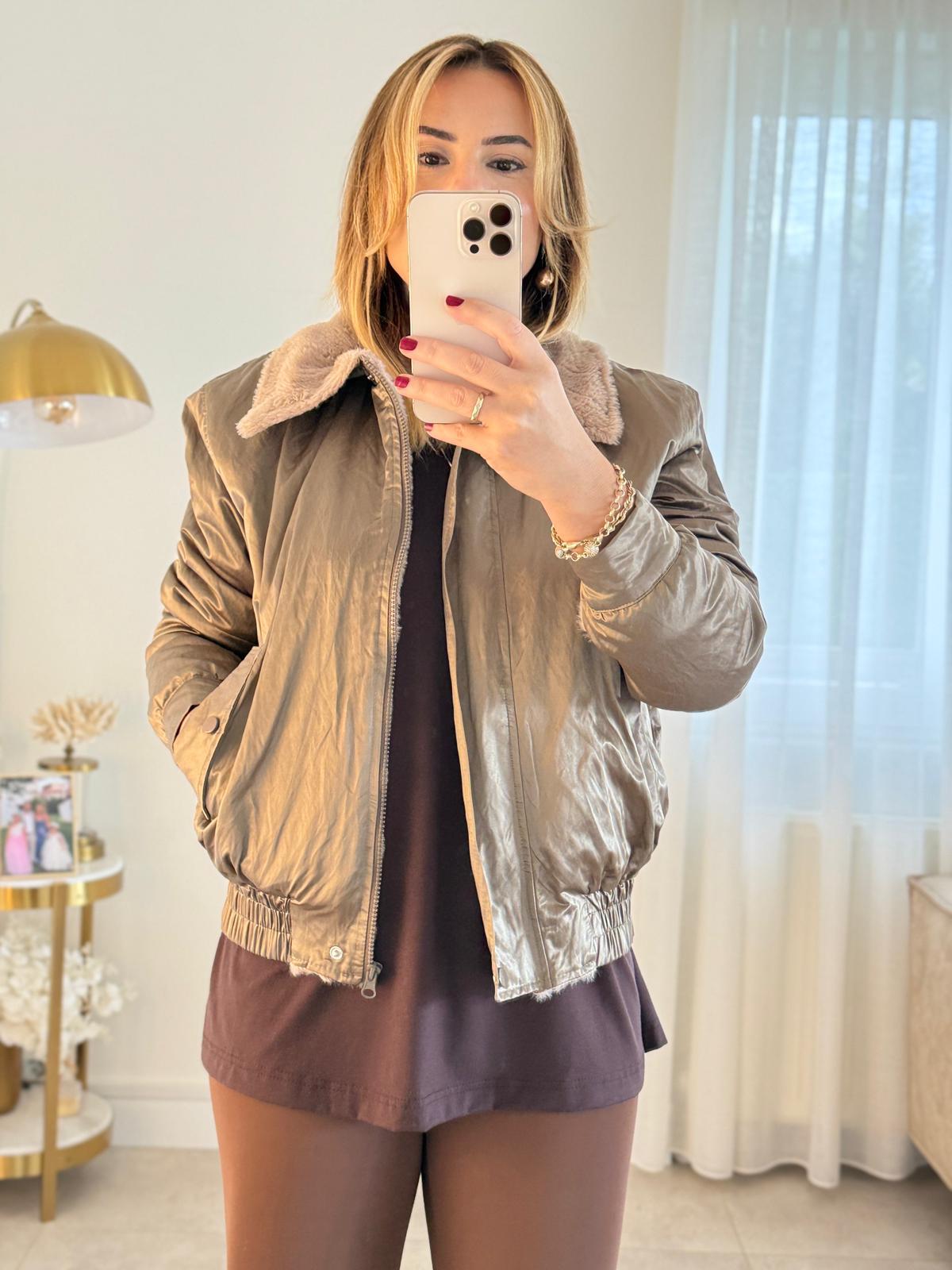 8746 Haki Bomber Ceket