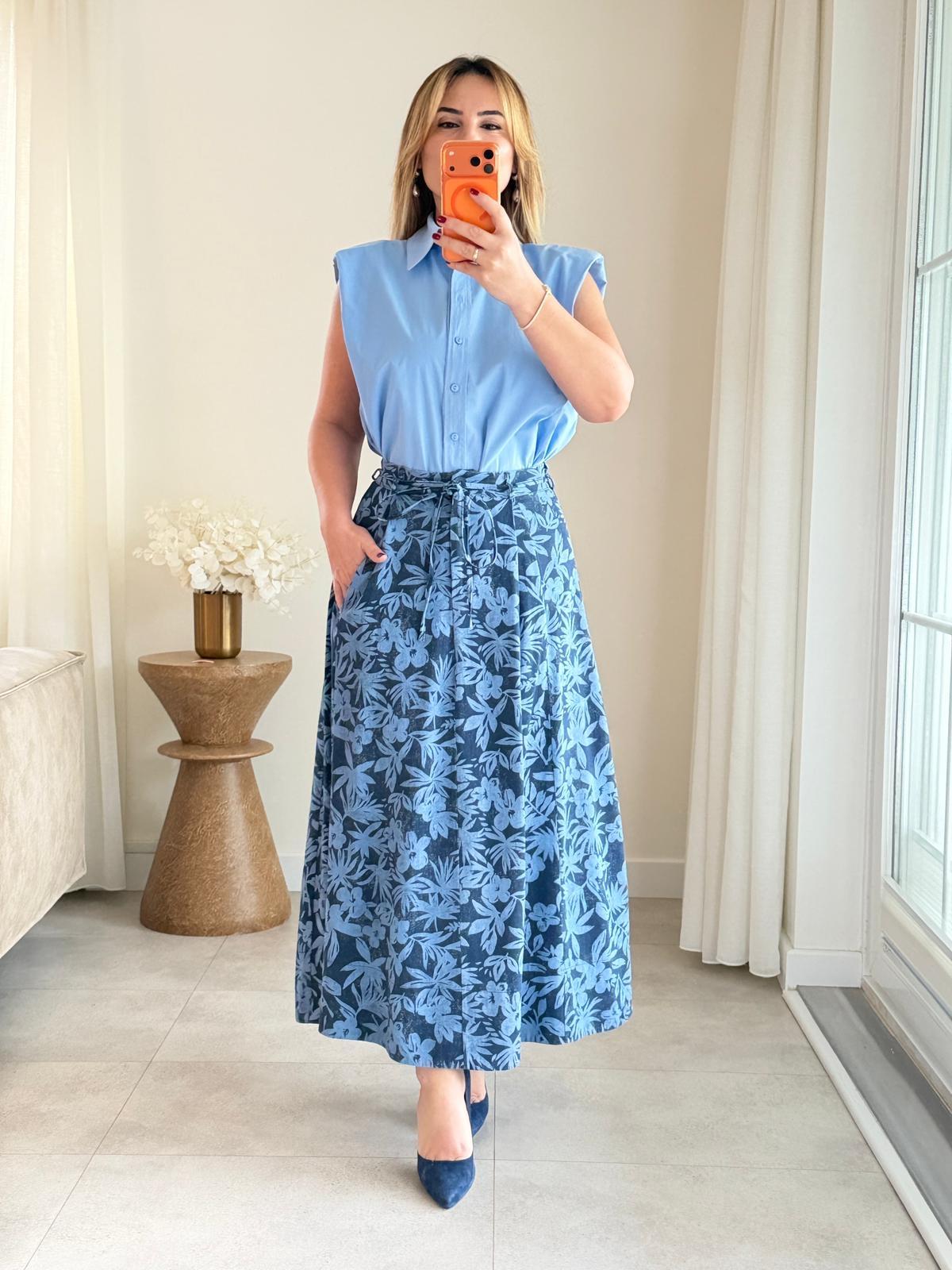 8999 Lacivert Premium Gabardin Etek