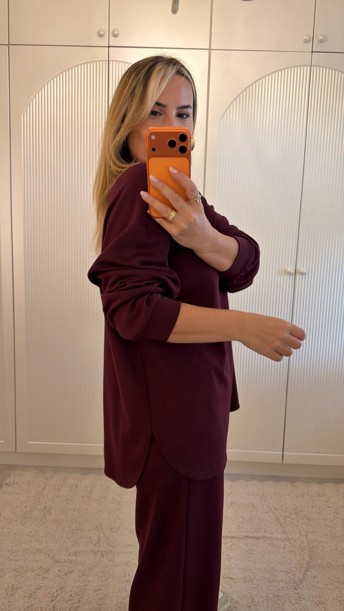 9844 Bordo Modal Eşofman Takım